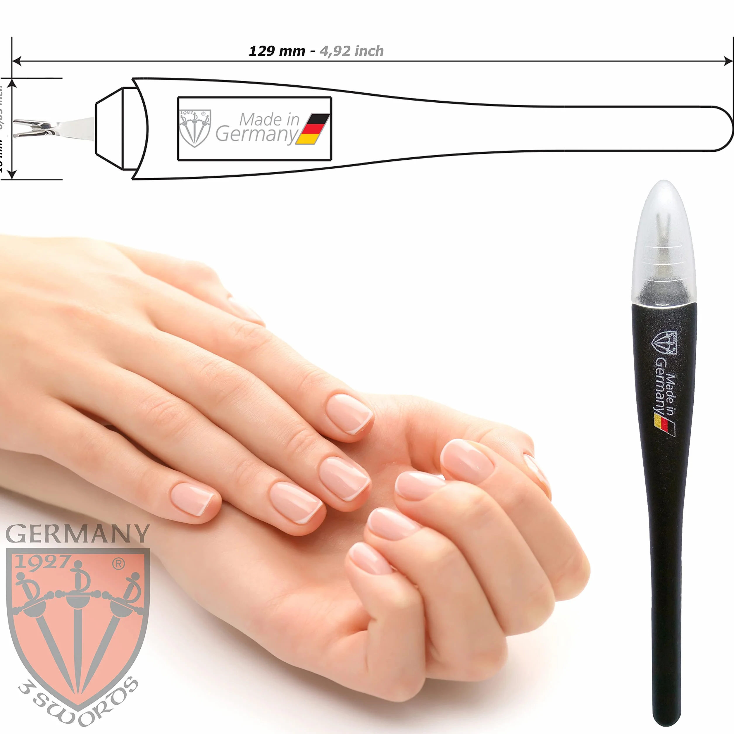 3 Swords Germany CORTACUTÍCULAS 1 pieza manicura pedicura aseo cuidado