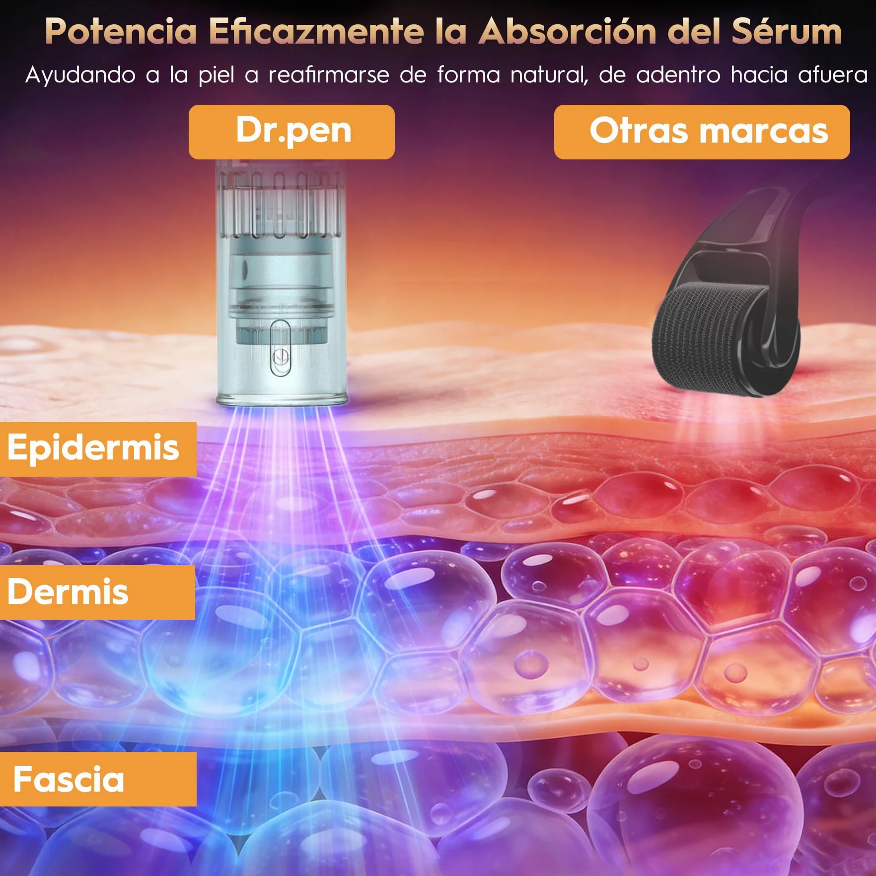 Dr.pen Ultima M7S - Lápiz de Microneedling Eléctrico e Inalámbrico, con 20 Cartuchos, 6 Niveles de Velocidad y Pantalla LED -Para el Crecimiento del Cabello, Rostro, Cuerpo y Cuidado de la Piel