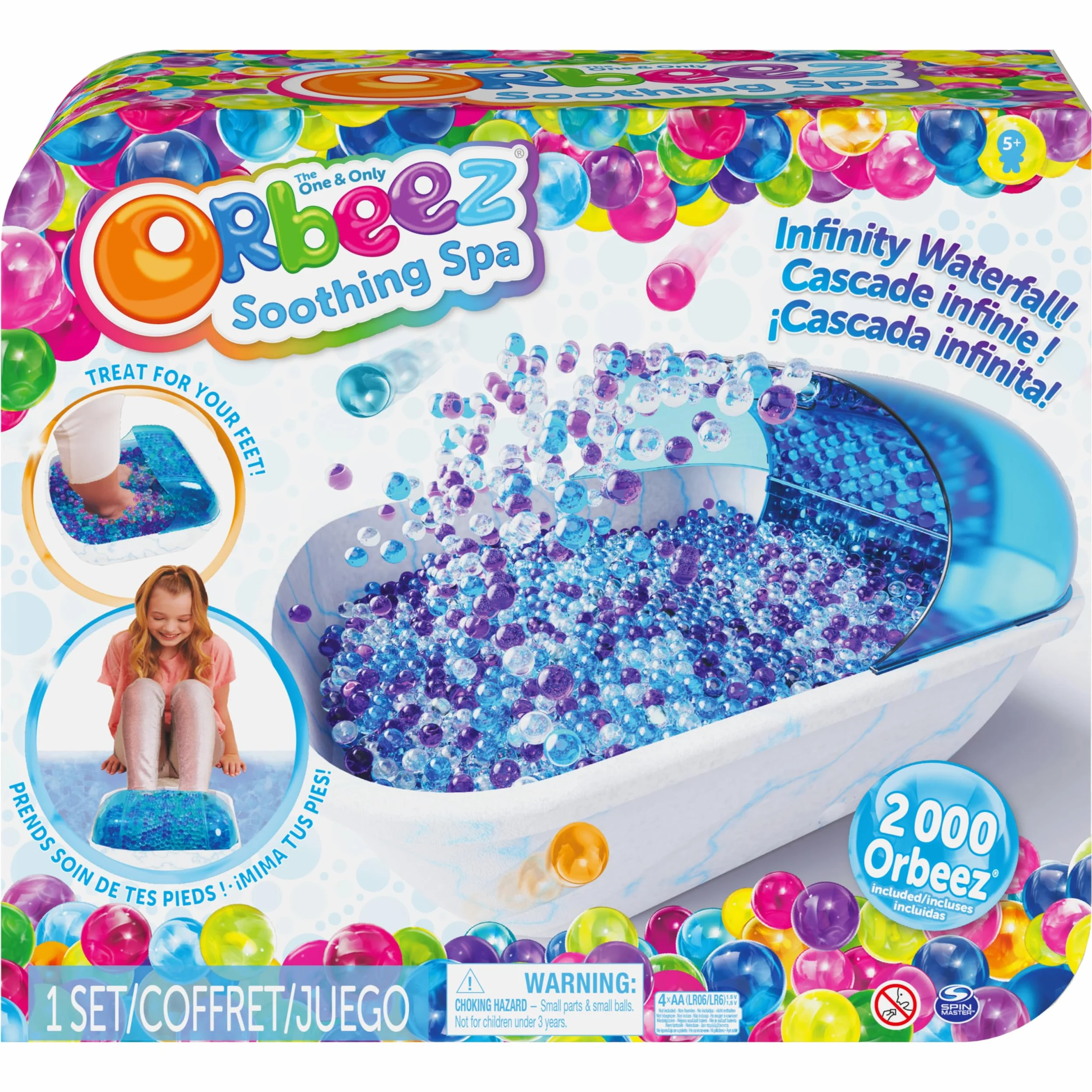 Spin Master Orbeez, Soothing Foot SPA with 2,000, The One and Only, Non-Toxic Water Beads, Kids SPA