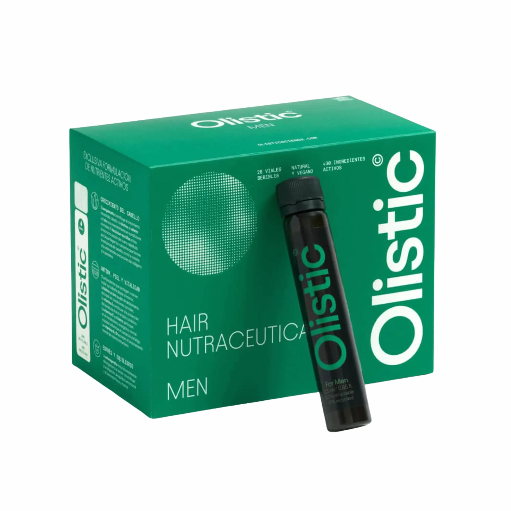 Olistic MEN Complemento Alimenticio Anticaída de Cabello 28 Ampollas