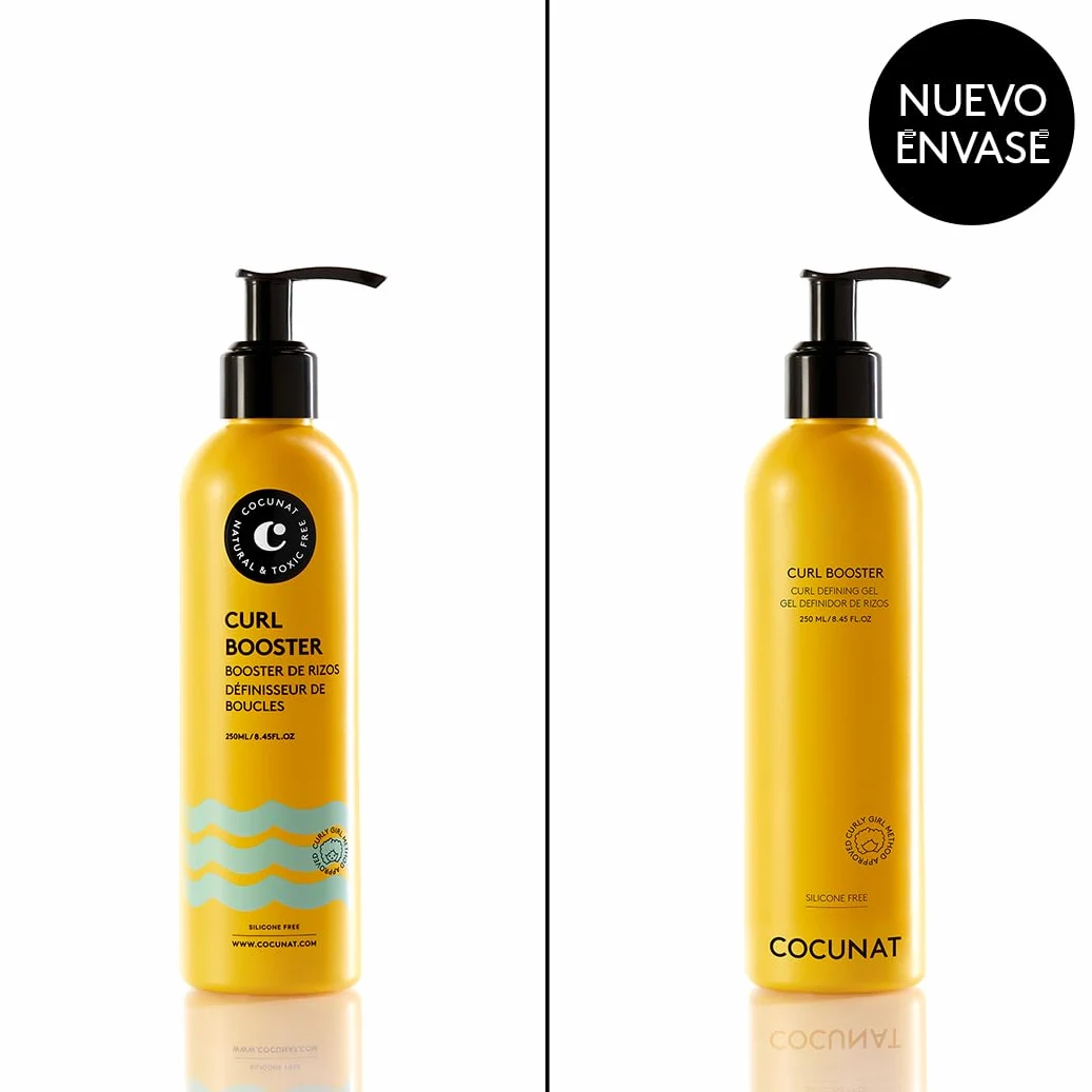 COCUNAT Curl Booster + Boombastic + Curl Spray Método Curly | Pack para rizos definidos: gel de definición + mascarilla nutritiva + fijador. Hidrata, nutre, elimina frizz sin apelmazar.