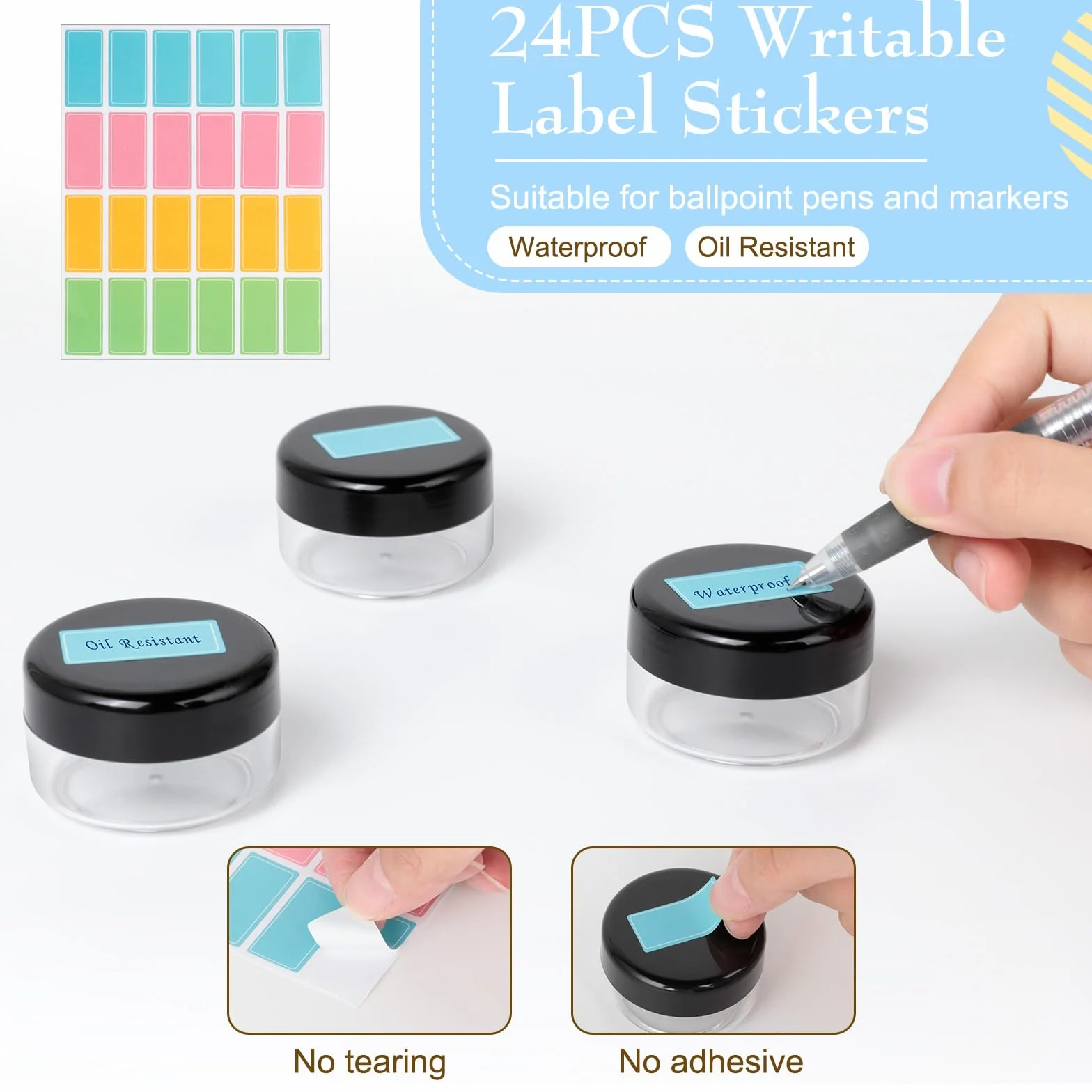 AiQInu 8 Piezas Botes Viaje 30ml, Contenedores de Plástico Trasparente Recargables con Pegatina y Cuchara