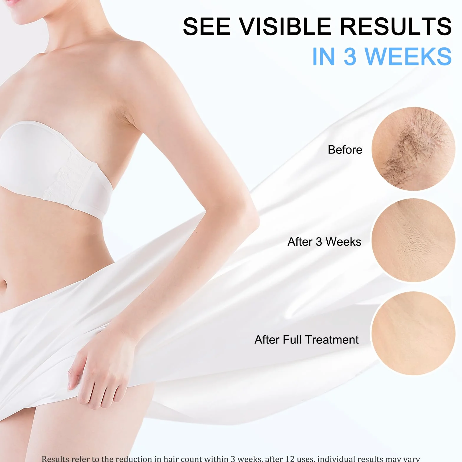 Depiladora Laser IPL Luz Pulsada con Refrigeración 999,900 Flashes 3 Niveles de Energía
