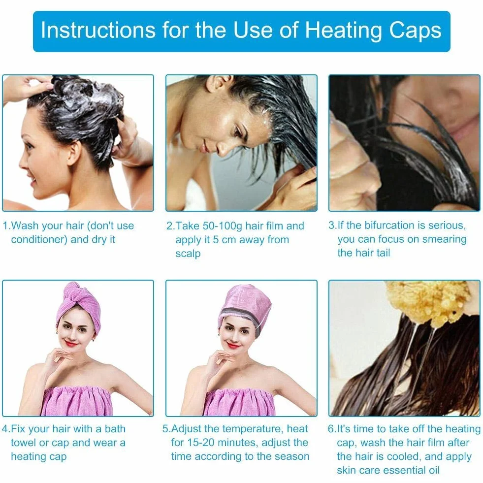 Brrnoo Hair SPA vaporizador térmico eléctrico gorro de pelo DIY cuidado cabello SPA Home Treatment