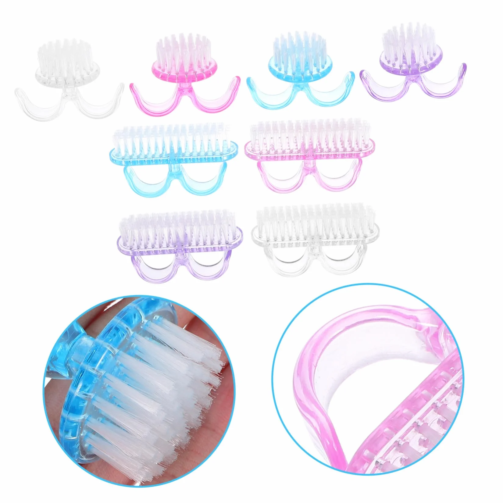 40 Piezas Cepillo Limpieza Polvo Uñas Portátil Pincel Plástico para Manicura Eliminación Polvo para Salón y Casa
