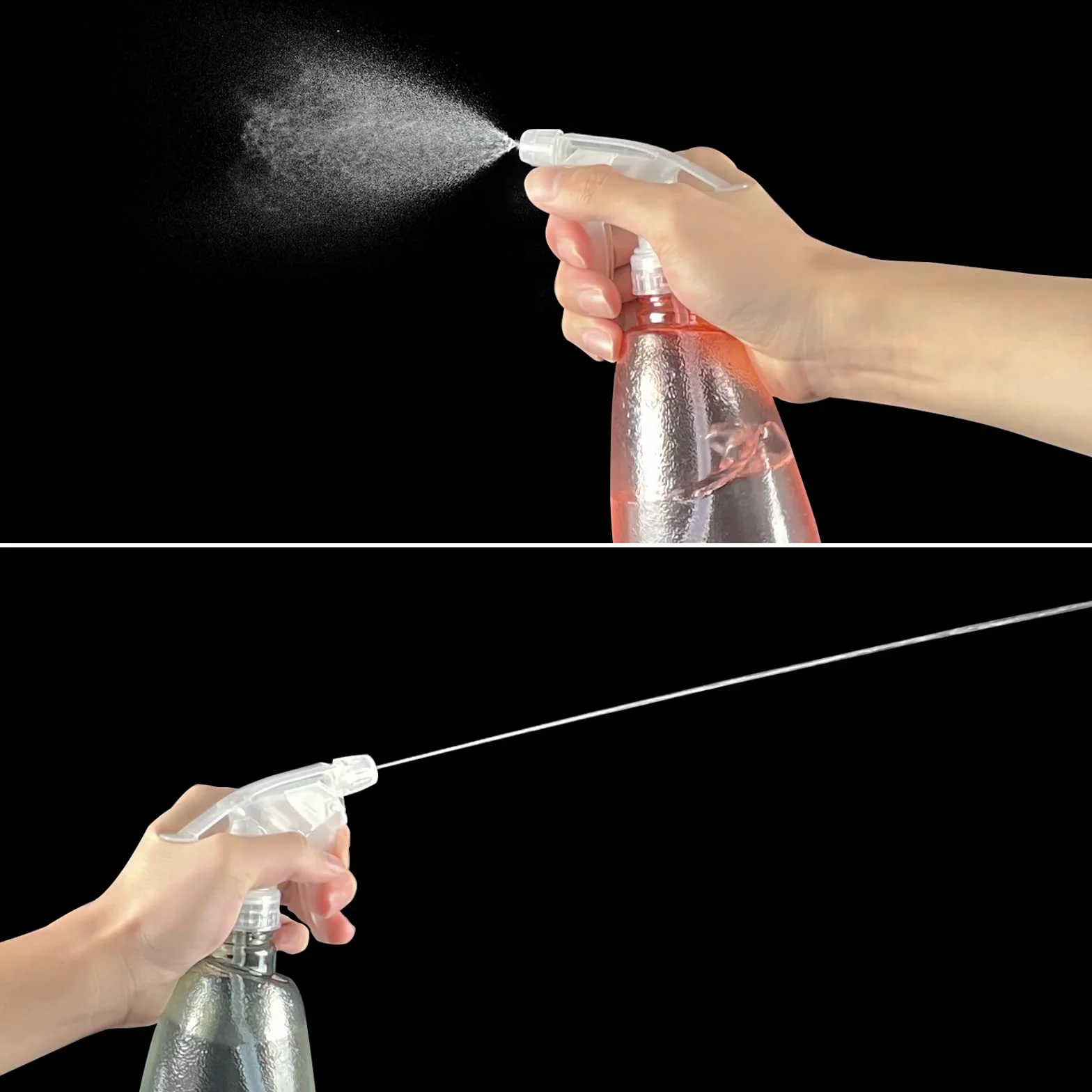 Gvolatee 3 Piezas Botella Pulverizador 500 ml, Plastico Gatillo Botellas de Spray Vacías Rellenable Transparente
