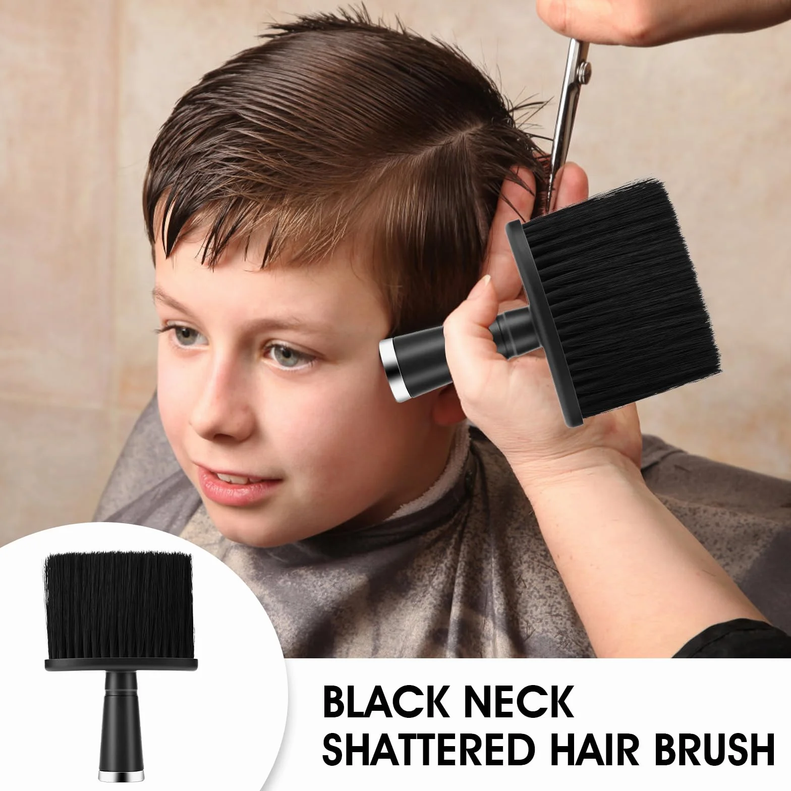 Juego de 2 cepillos de peluquería para cortapelos y plumero suave