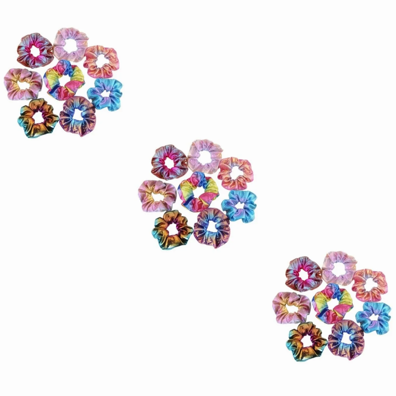 DOITOOL 72piezas Coleteros De Metálica Efecto Gilding Bandas Para Cabello De Accesorios Para Mujeres y Rosa Azul Verde Naranja Rojo y