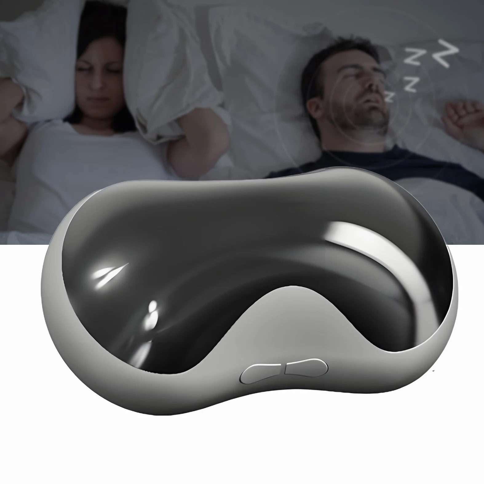 Mini dispositivo anti ronquidos, dispositivo inteligente para detener los ronquidos, apnea del sueño para detener los ronquidos, masaje físico de garganta para dejar de roncar, intervención automática