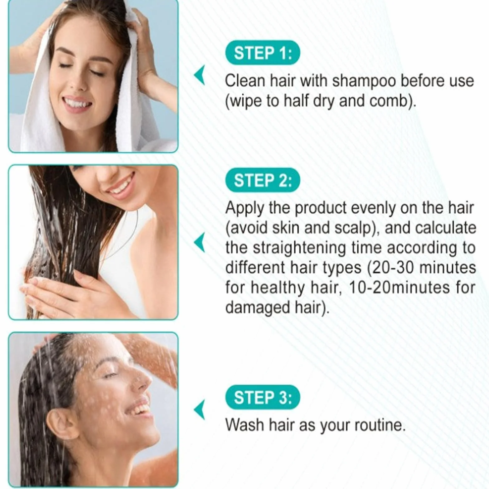 Crema alisadora de proteínas para el cabello, esenciales de viaje, brillo (3)