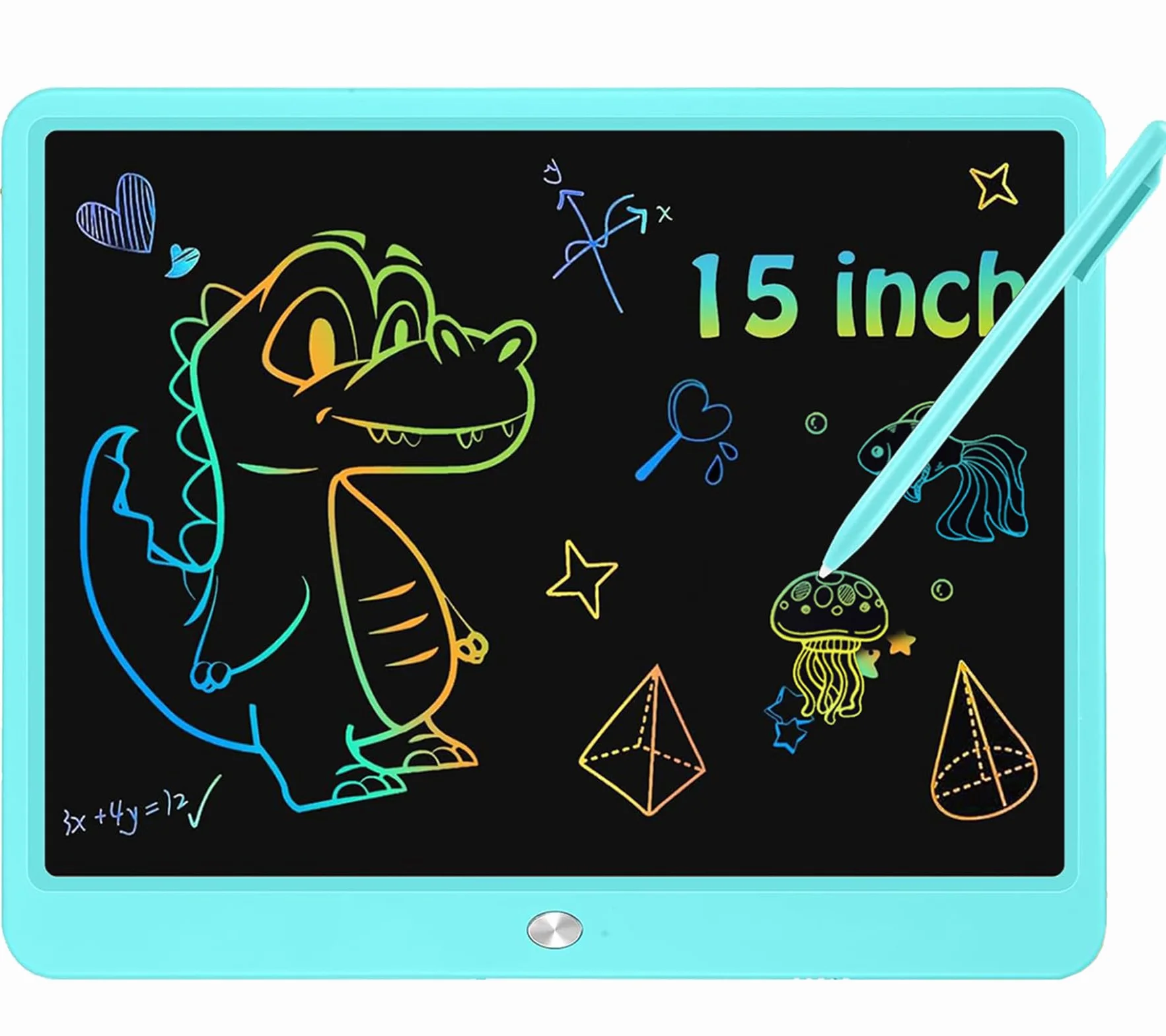 Tableta de Escritura LCD 15 Pulgadas para Niños, Juguete de Dibujo Colorido Reutilizable