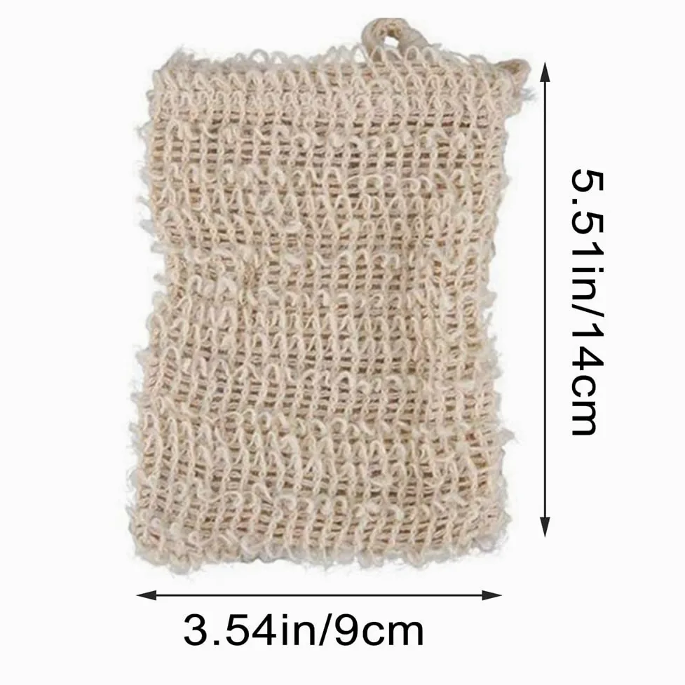 Bolsa de jabón de sisal para ducha, 250 unidades, bolsa de jabón de sisal natural, bolsa de jabón exfoliante