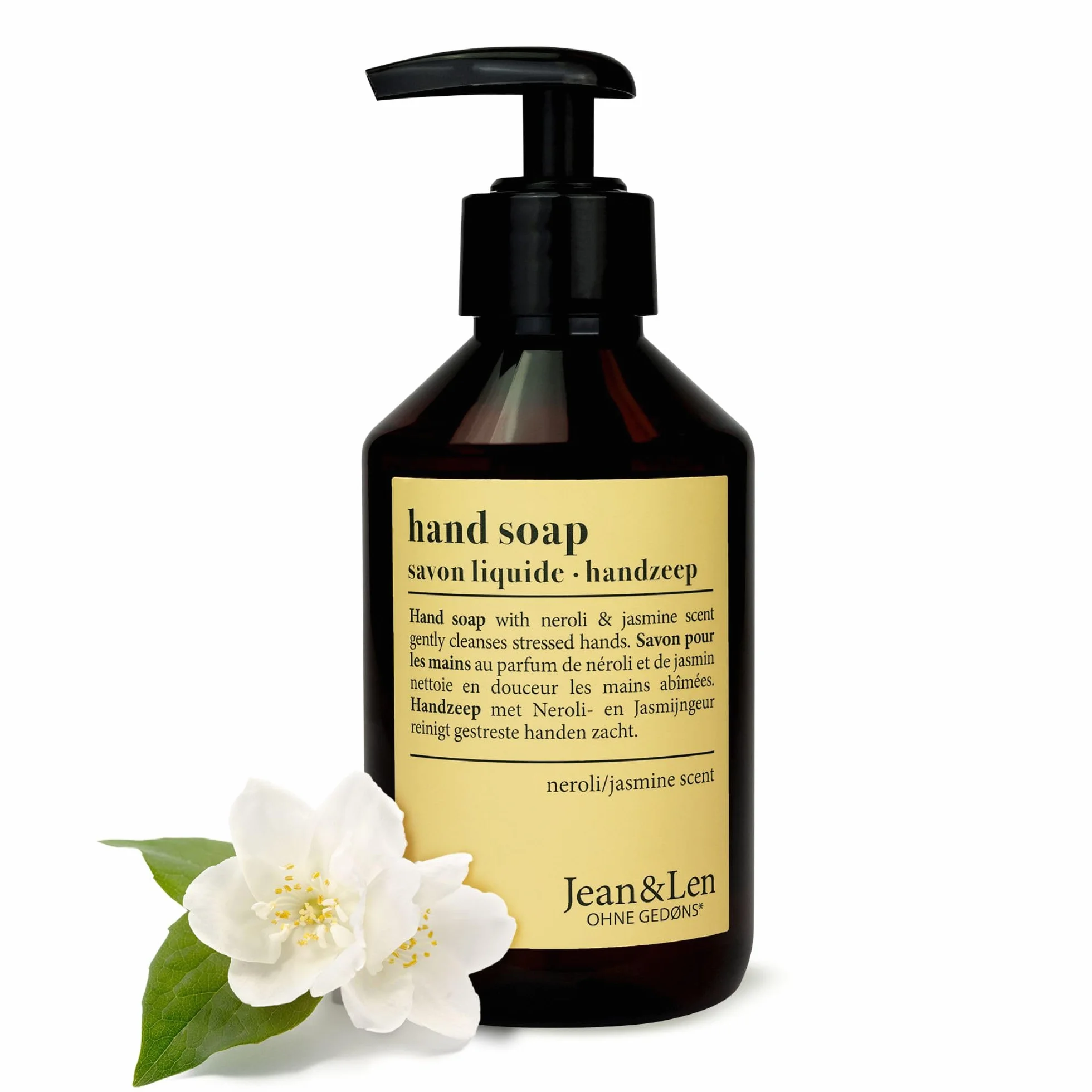 Jean & Len Jabón de manos Neroli y jazmín, 250 ml, sin parabenos, vegano