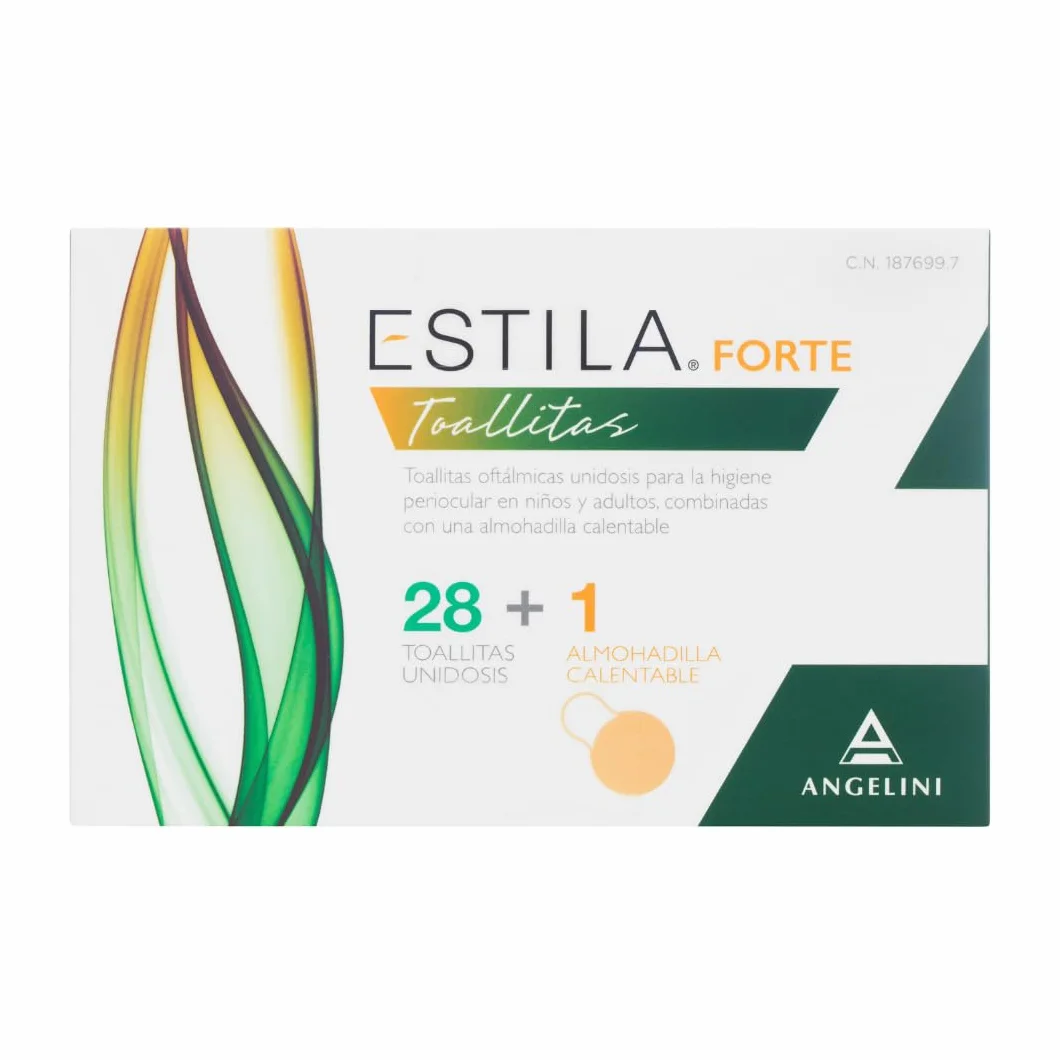 Estila Forte toallitas 28 unidosis + 1 almohadilla calentable