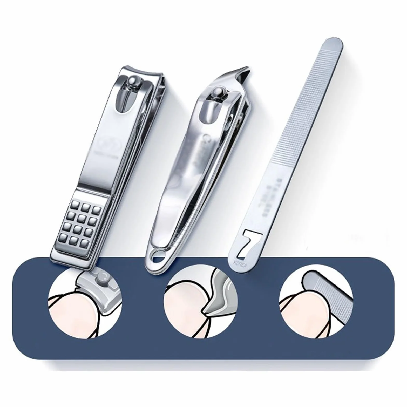 Juego de manicura, Kit de uñas, Juego de manicura, Kit de cuidado de uñas, Kit de manicura de acero inoxidable for hombres y mujeres, con caja de almacenamiento de plástico, kit de cortaúñas portátil