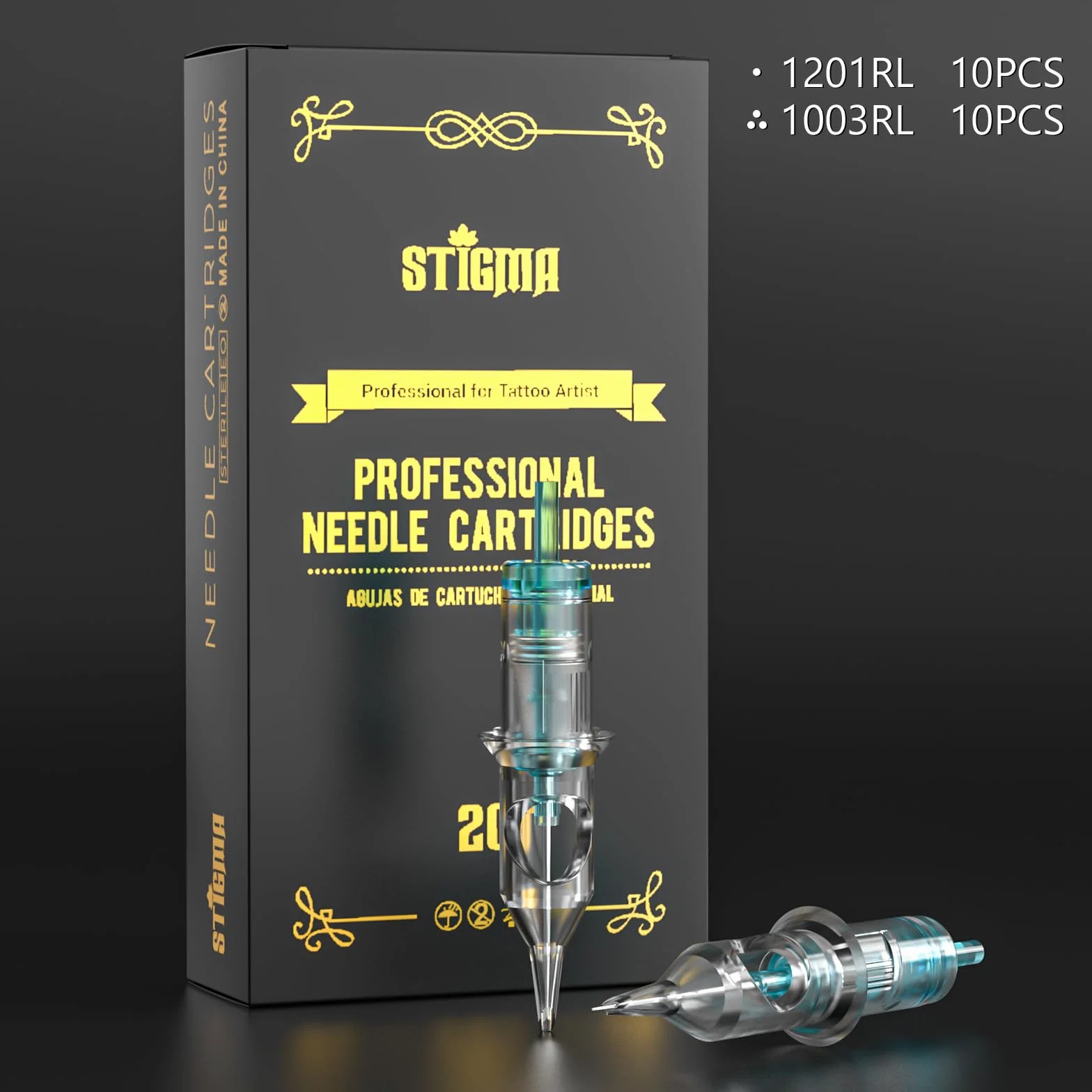 STIGMA Kit de Tatuaje Completo Maquina de Tatuar Inalambrica con 1800mAh,20pcs Agujas de Tatuaje y Tintas para Tatuar, Accesorios de Tatuajes Profesionales STEK57-1