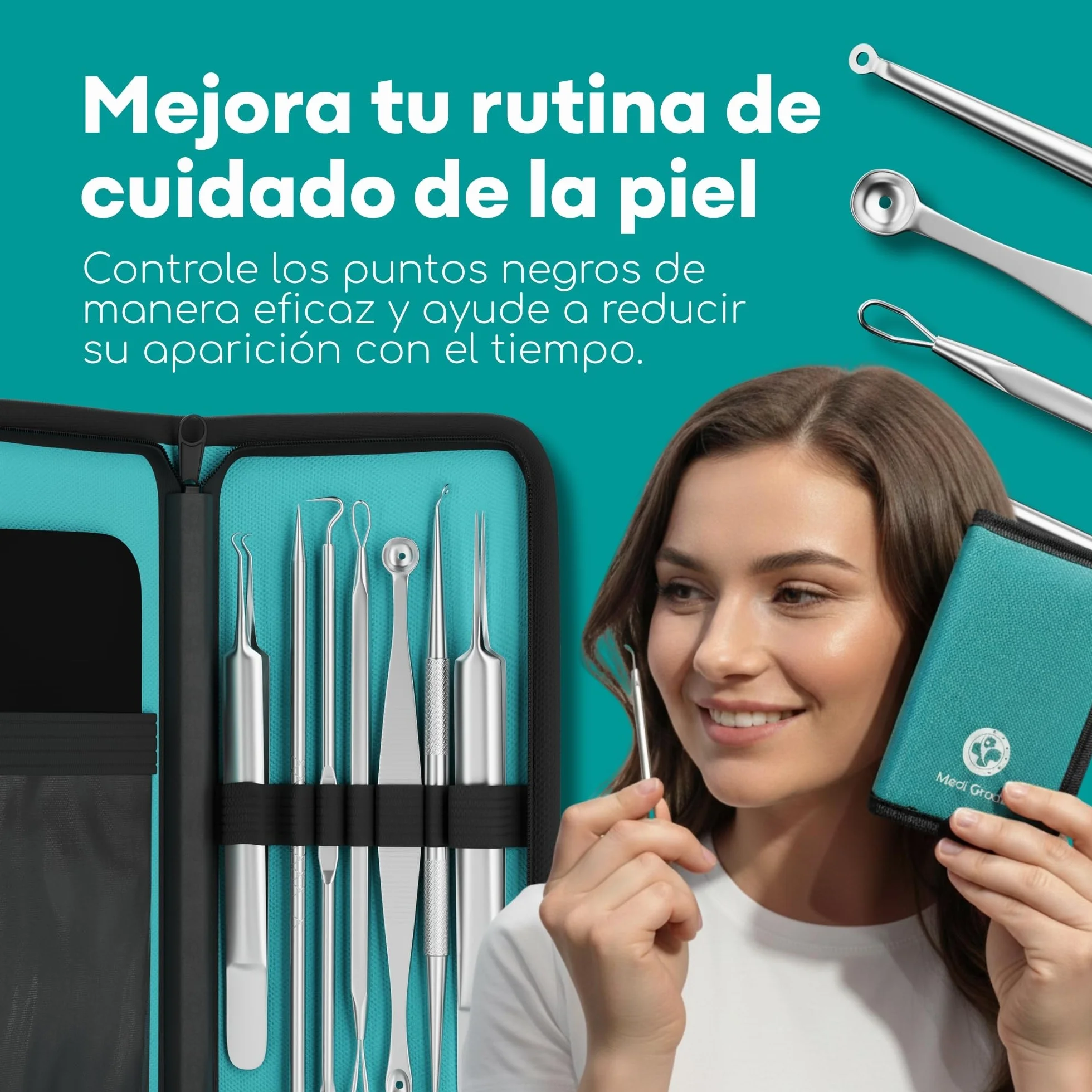 Kit removedor de espinillas y comedón, 7 piezas limpiador de poros