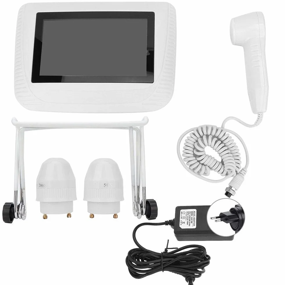 Analizador de Pelo de la Piel, 5 en 50X/200X Lente escáner Digital Detector Cuero Cabellado escáner Recargable detección de Humedad Aceite folículo piloso Cuero Cabellado probador pigmentos Piel(EU)