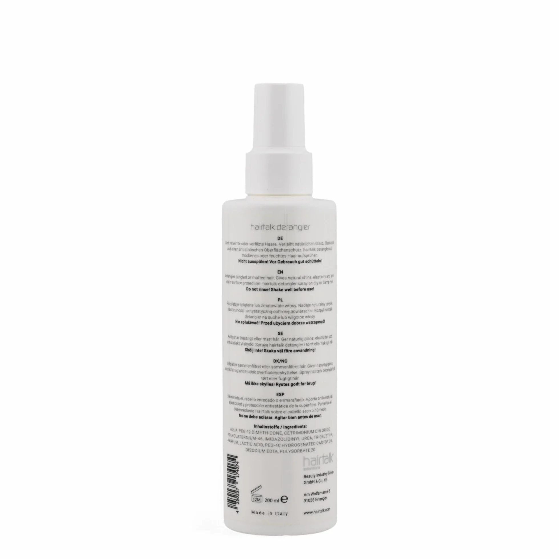 Hairtalk Detangler 200 ml para Real pelo pelucas