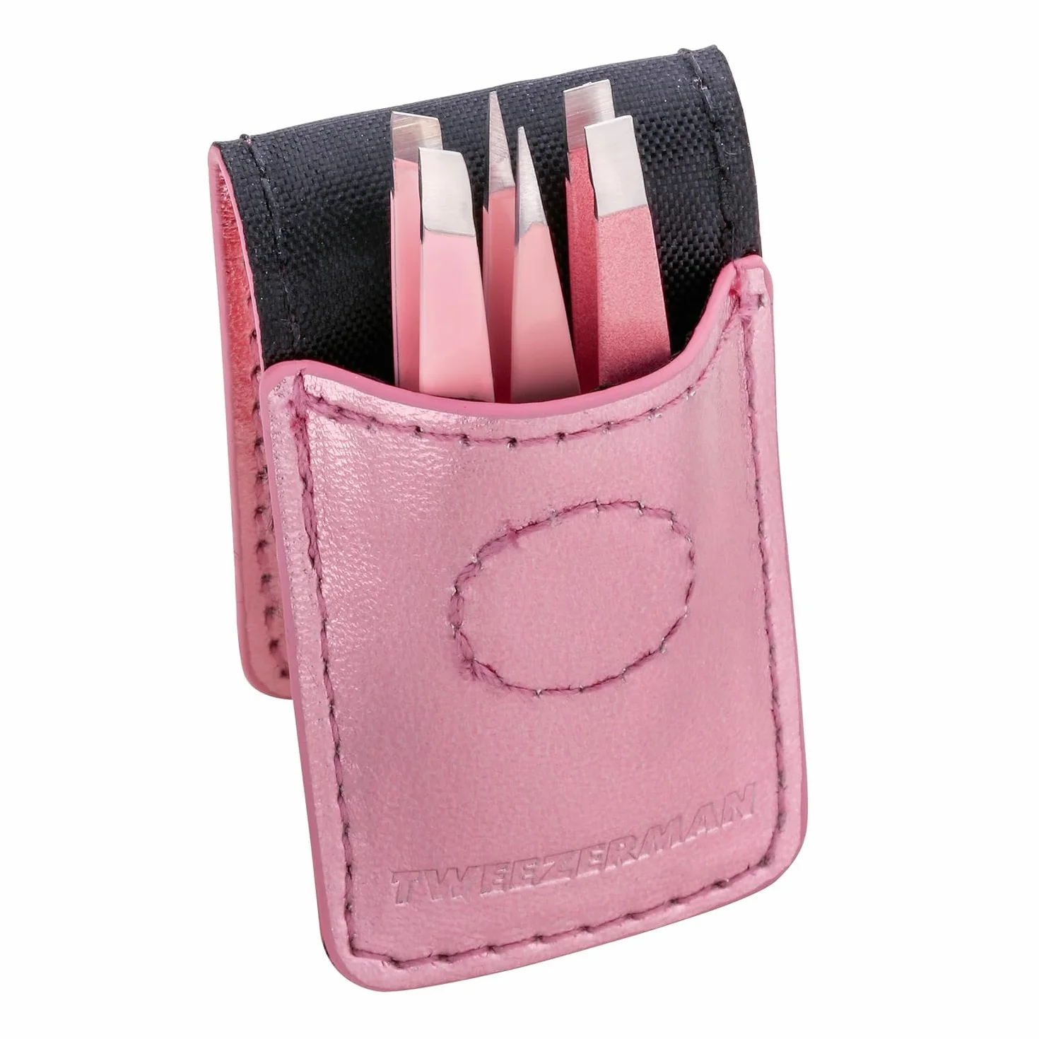 TWEEZERMAN Set de micro mini pinzas 3 piezas, rosa
