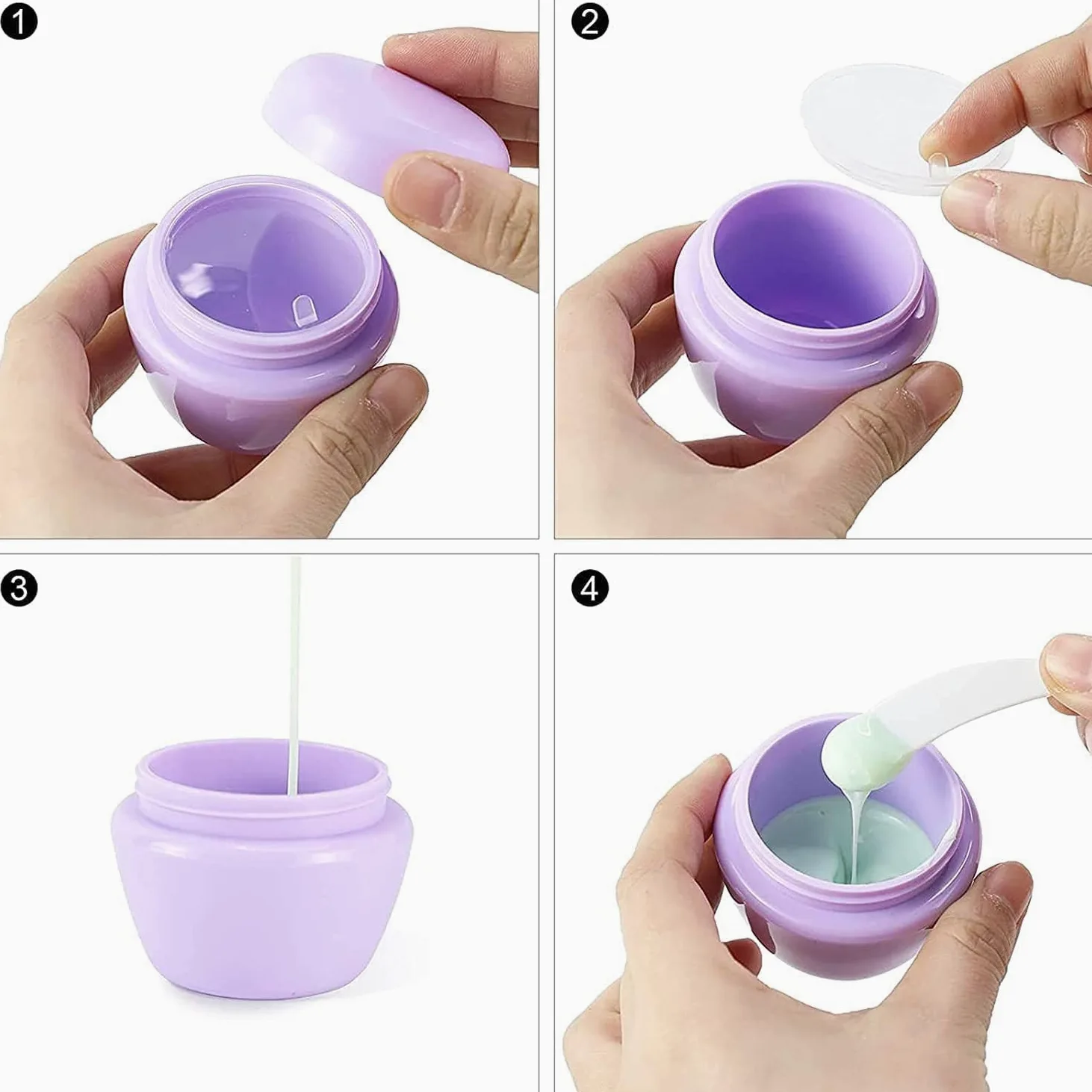 Paquete de 20, tarros plástico for crema, botes cosméticos(Blue,50ml)