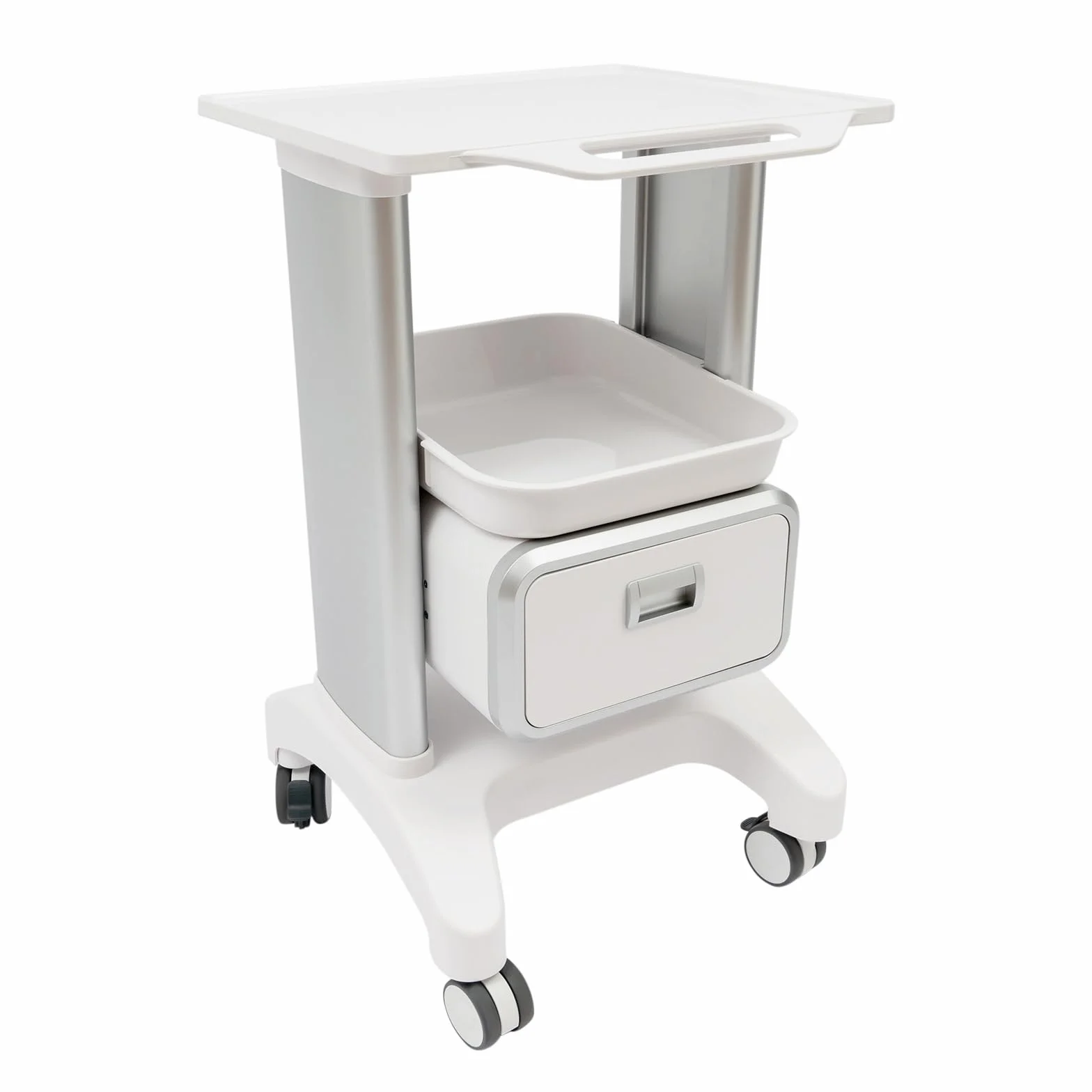 Carro médico con 1 cajón, carrito de laboratorio, 100 kg, carrito de peluquería, carrito de belleza, carrito médico, para laboratorio, clínica, hospital, salo