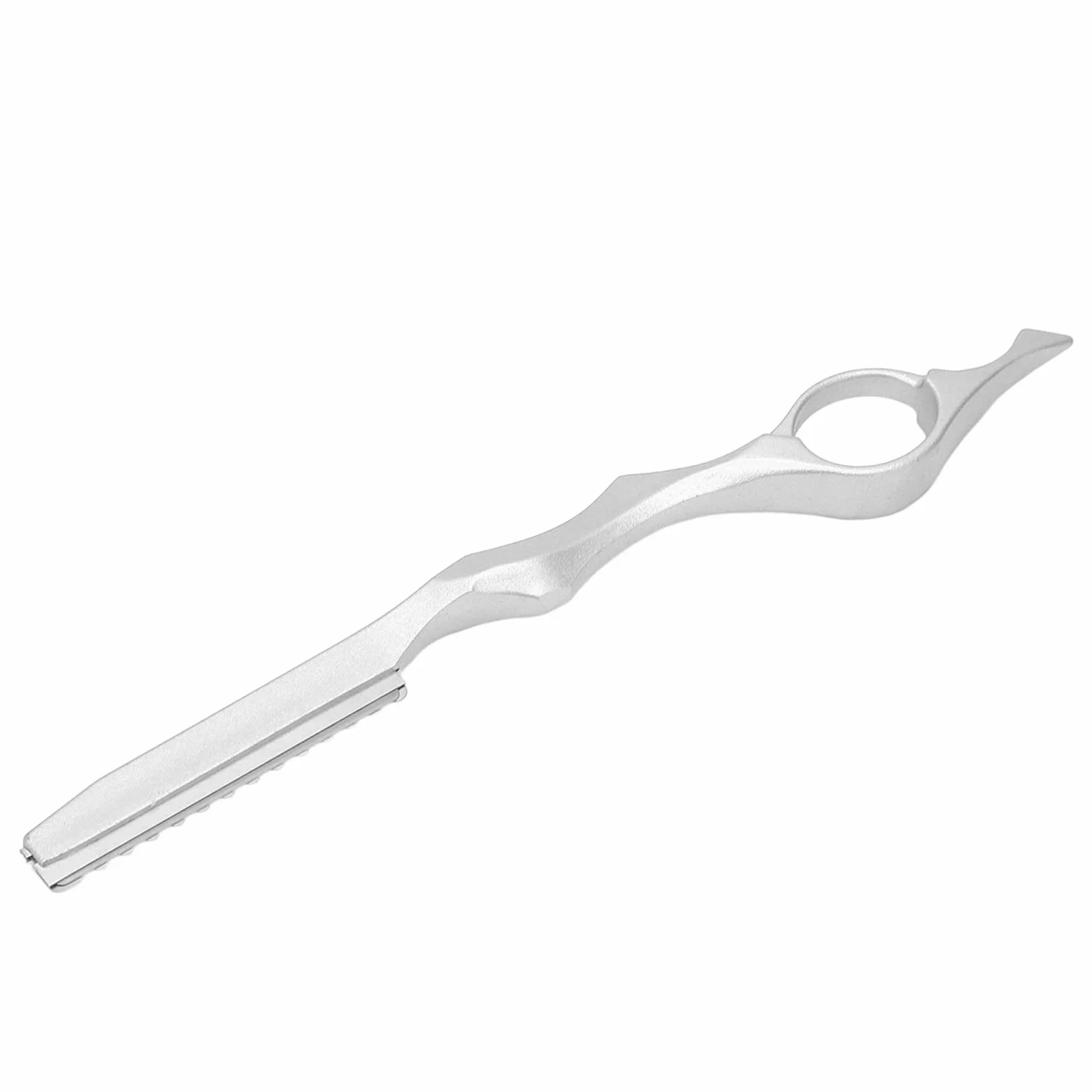 Cuchillo adelgazar cabello texturizante acero inoxidable profesional salón (plata)
