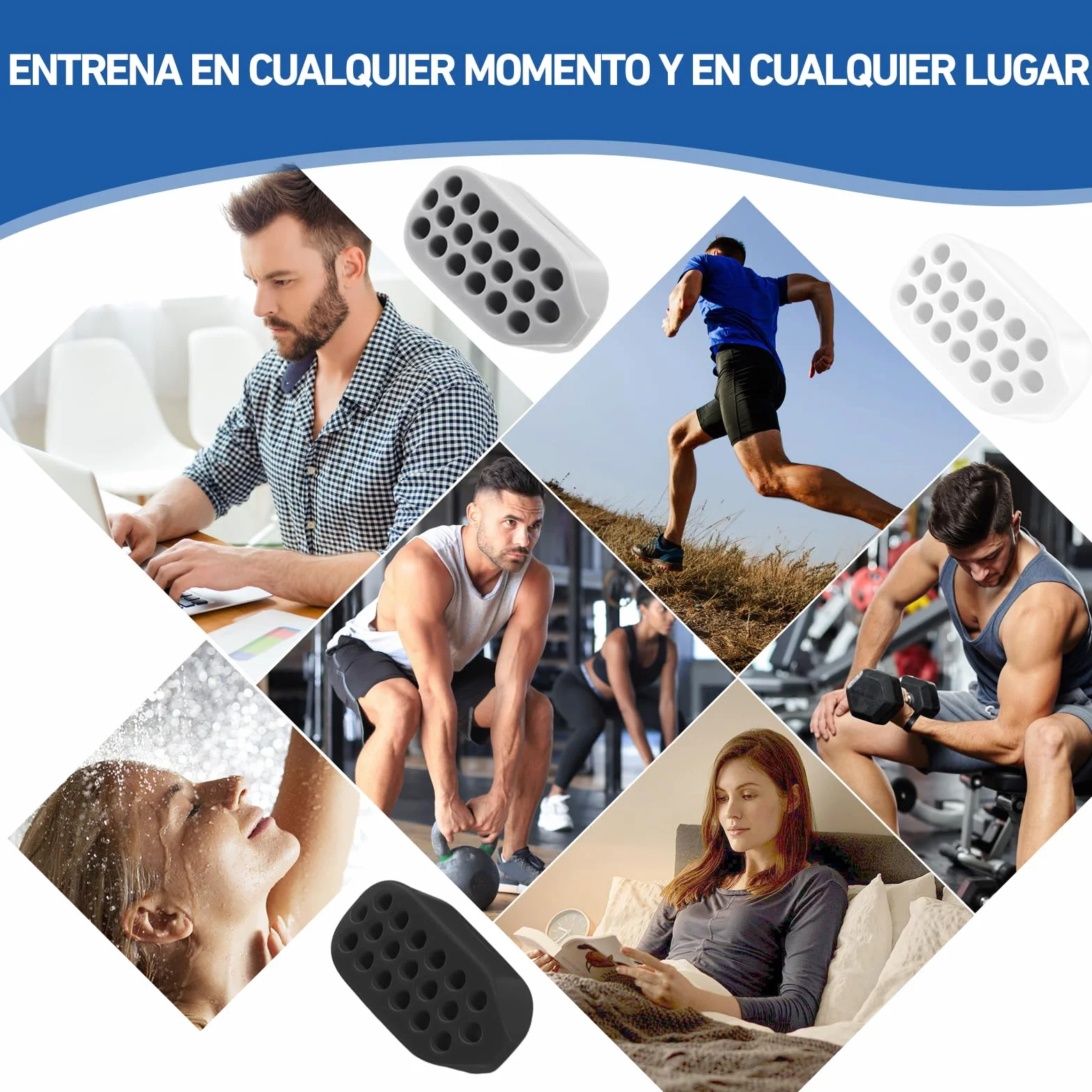 XIANGLONGY 6 Piezas Ejercitador de Mandíbula, Jaw Exerciser, Masticador Mandíbula para Fortalecer y Apretar