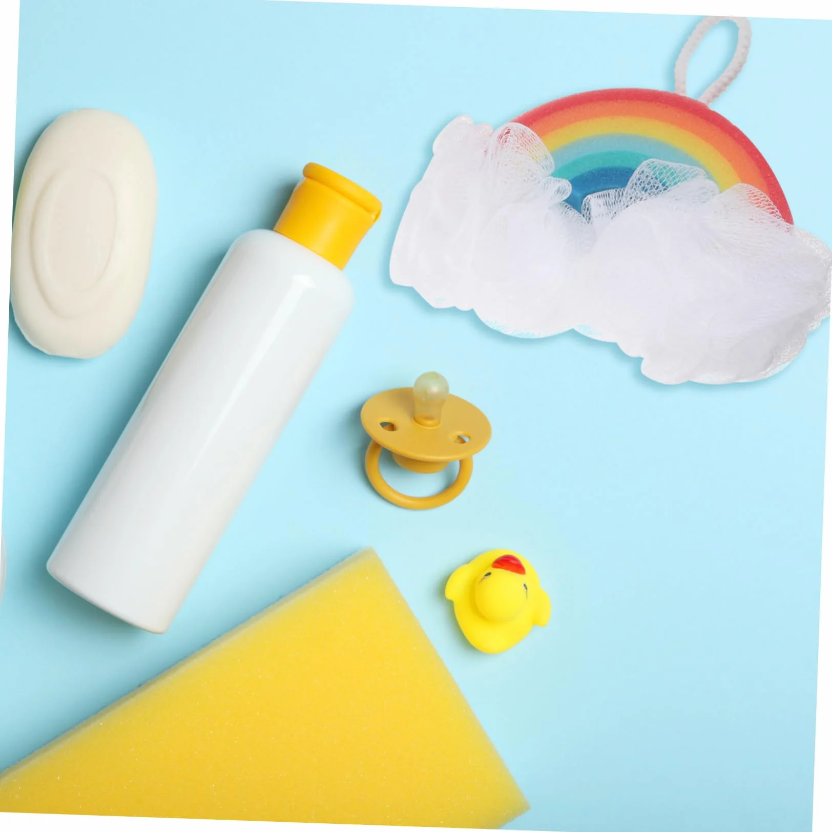 Esponja de Baño Arcoíris 2 Piezas de Esponja para Niños | , Exfoliante Corporal, para Ducha, Formato Compacto, Adecuado para Bebés y Pequeños