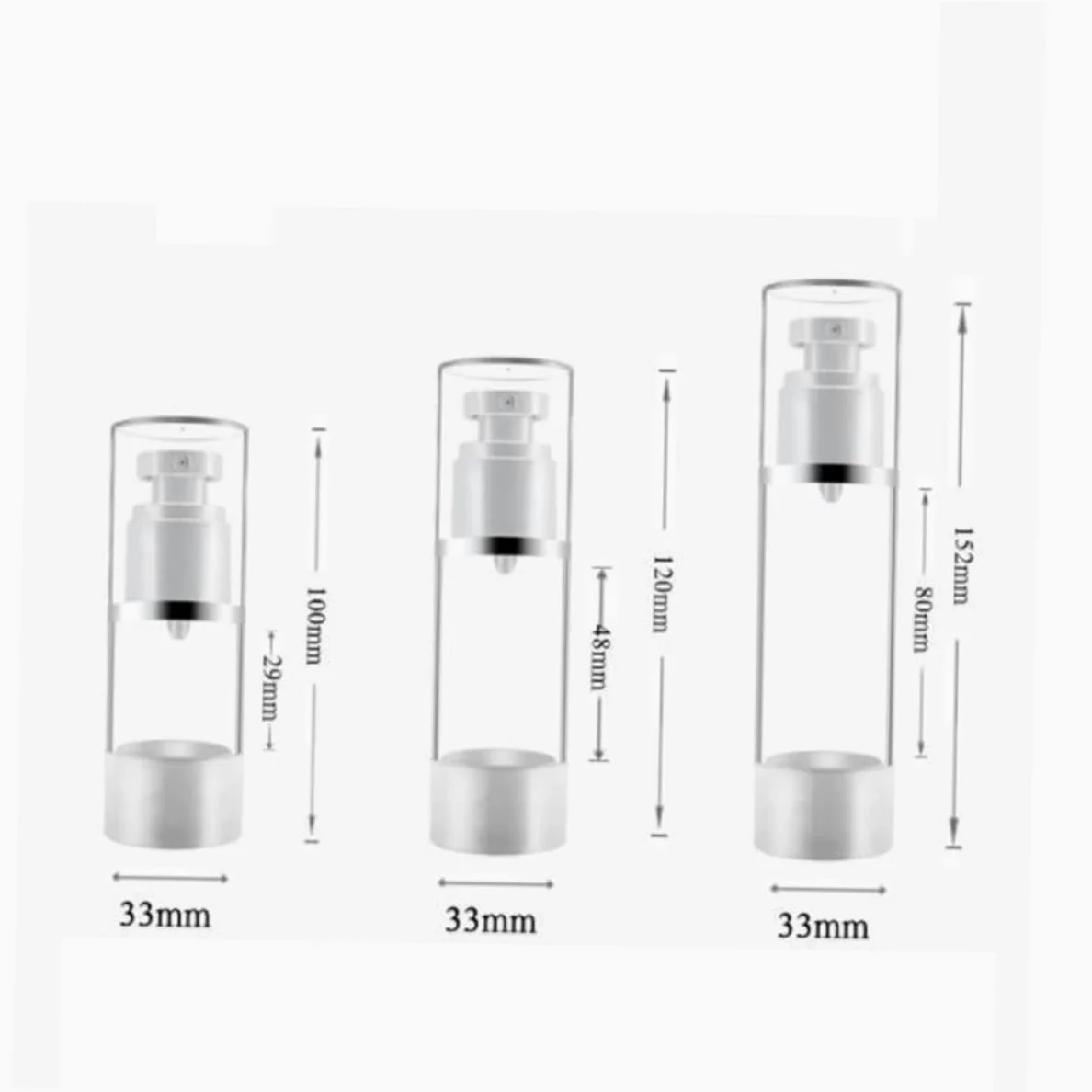 POPETPOP 10 Juegos De Botellas De Viaje De 30 Ml Con Sin Aire A Prueba De Fugas Con De Vacío Dispensadores De Cosméticos 4 Unidades X 10