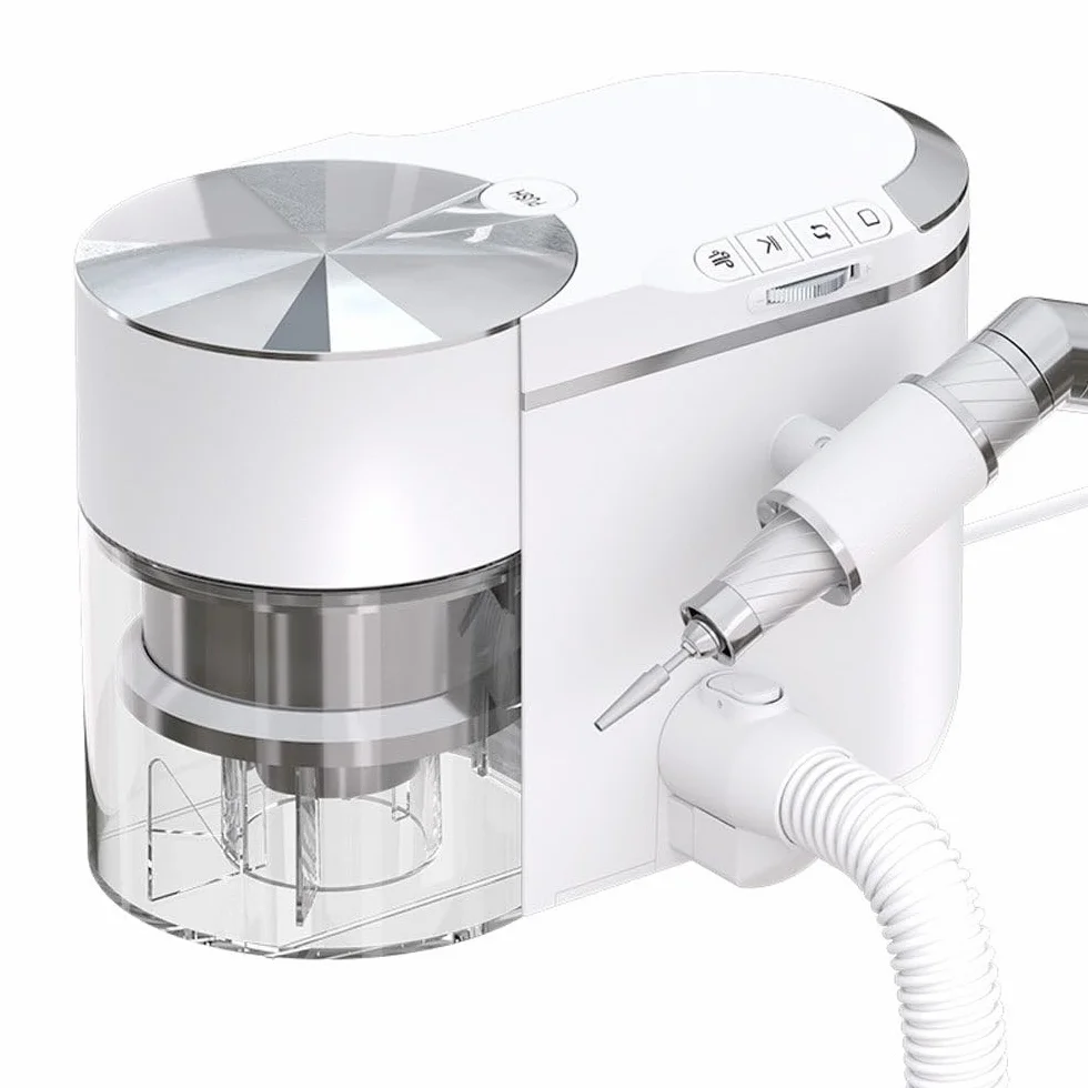 Taladro Eléctrico Uñas2 En 1con Aspirador Polvo,Taladro para Uñas con Aspirador Polvo Incorporado,30000 RPM - Velocidad Ajustable Drill Uñas Unhas - Kit Taladro+Aspirador Uñas White