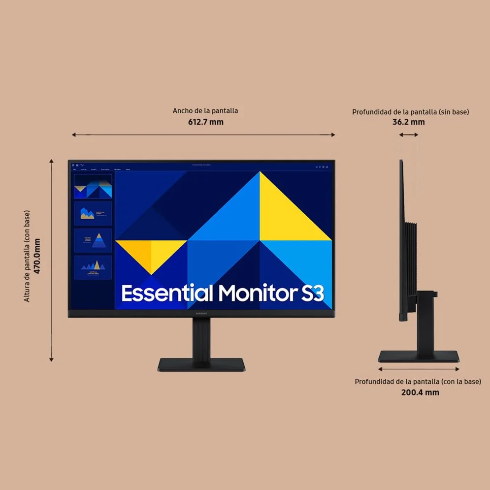 Samsung S30GD Essential Monitor 27" Full HD IPS 100Hz Game Mode Eye Saver HDMI D-Sub Super Slim LS27D304GAUXEN