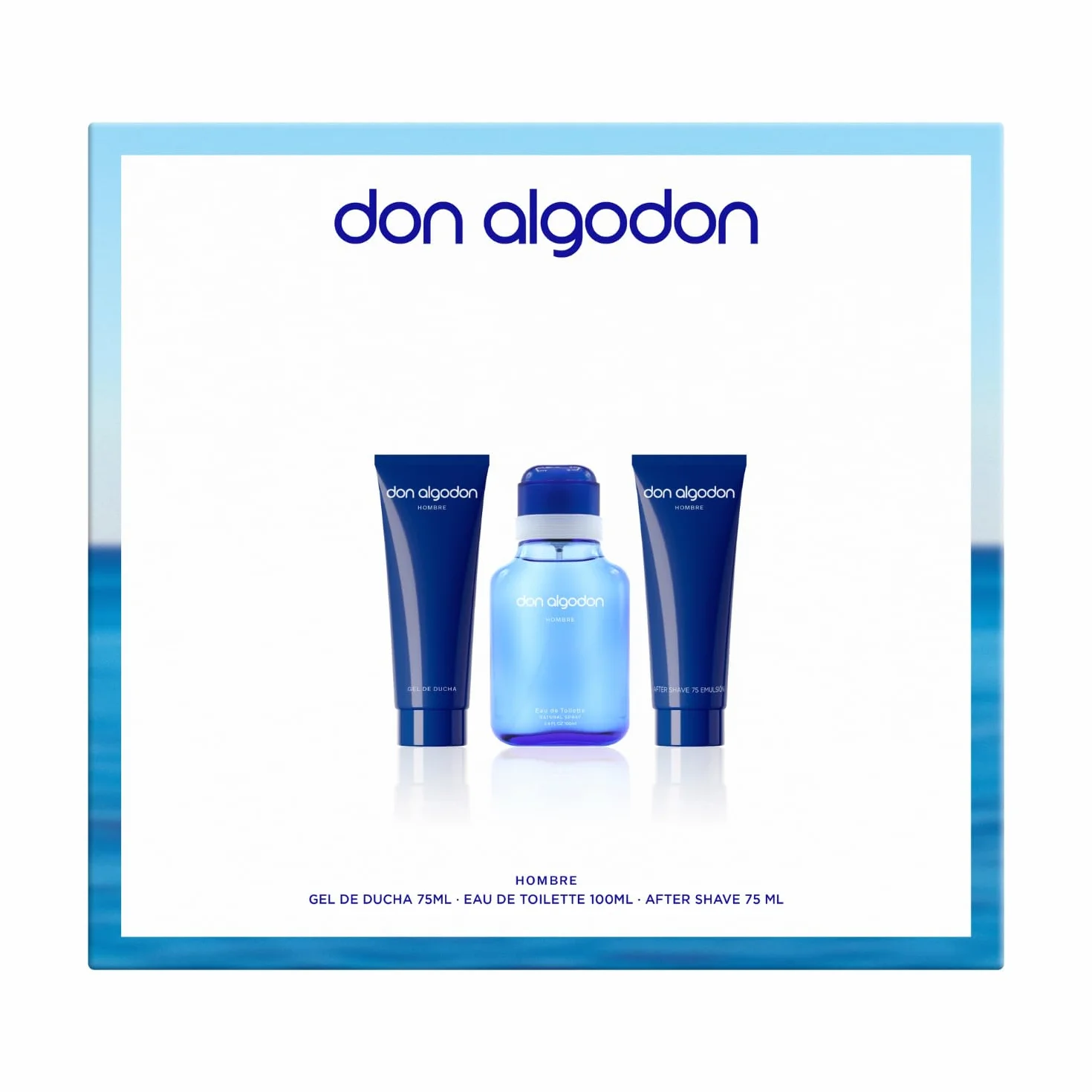 Don Algodón Set Tripack Hombre EDT 100 ml + After Shave 75 ml + Gel Ducha 75 ml