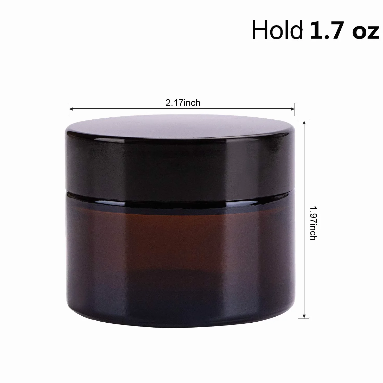 EnchengEncheng Amber-Clear 2 oz y 4 oz tarros cosméticos, 40 Paquete, 60 ml/ámbar/40 unidades, 2.00[set de ]