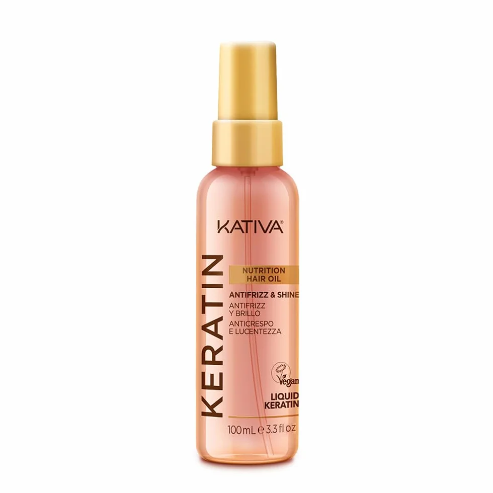 Kativa Keratina Líquida 100 ml Aceite Revitalizador Antifrizz Reconstrucción Cabellos Dañados