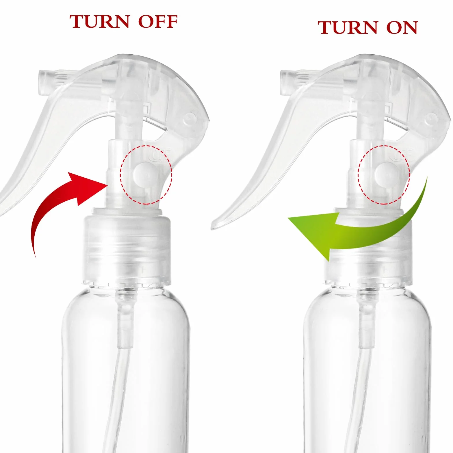 WLLHYF Juego de 2 Botellas de Spray de Viaje de 3.5 oz/100 ml, Plástico Transparente Vacío, Contenedor de Líquido Reutilizable de Niebla Fina