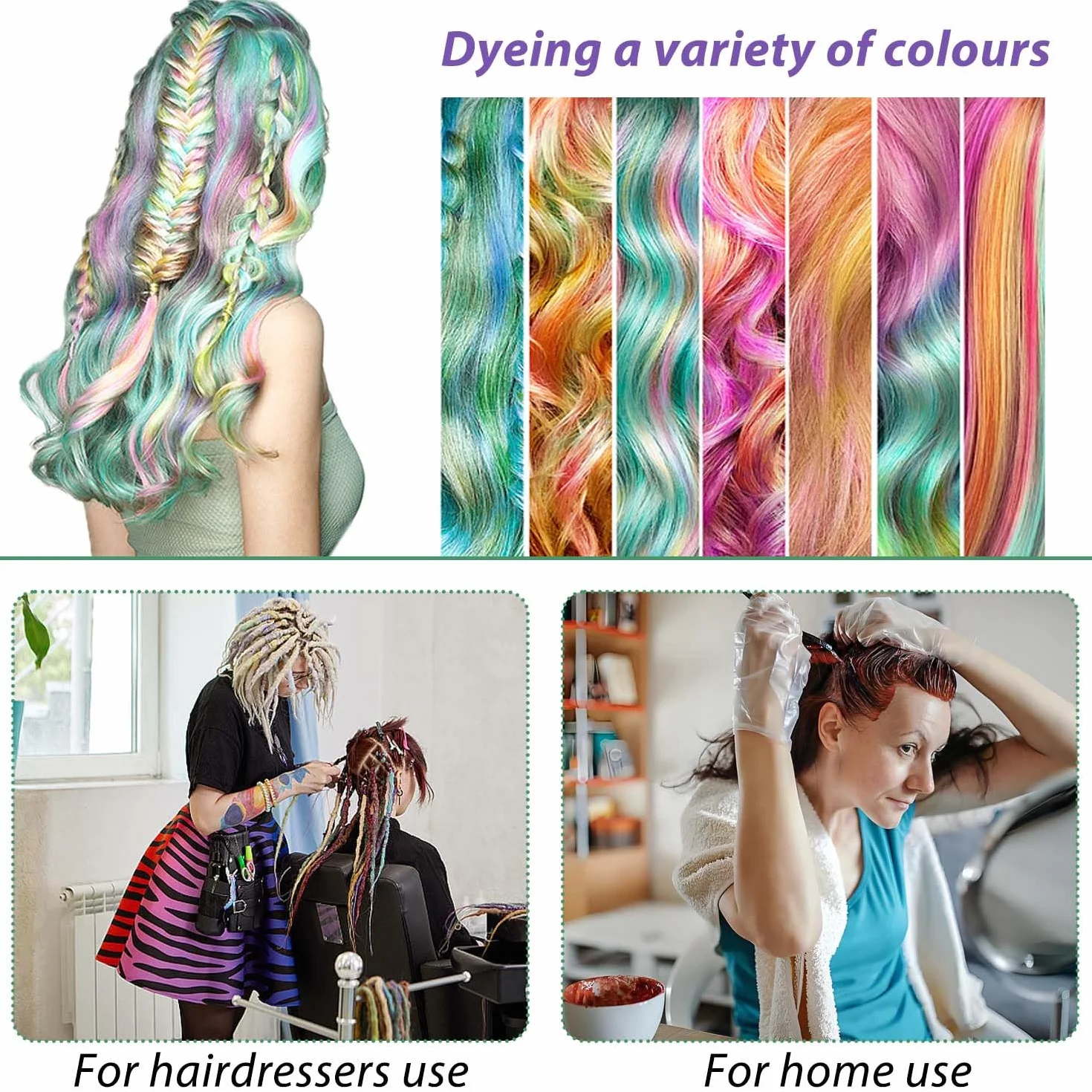 12 Piezas Gorro de Tinte Desechable con Cepillo y Ganchos, Herramienta para Teñir el Cabello en Peluquería y Salón