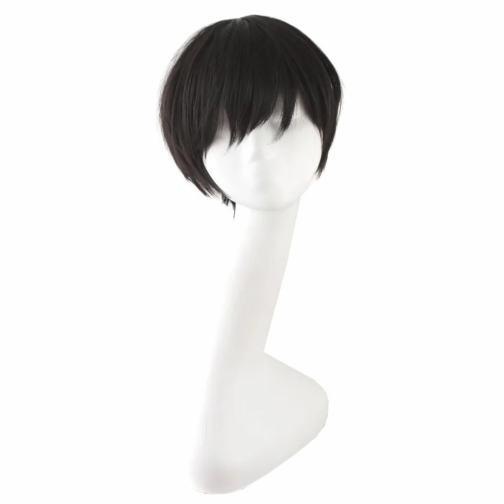 Mapofbeauty 30cm Negro Caliente Recta Corta Peluca Cosplay Party