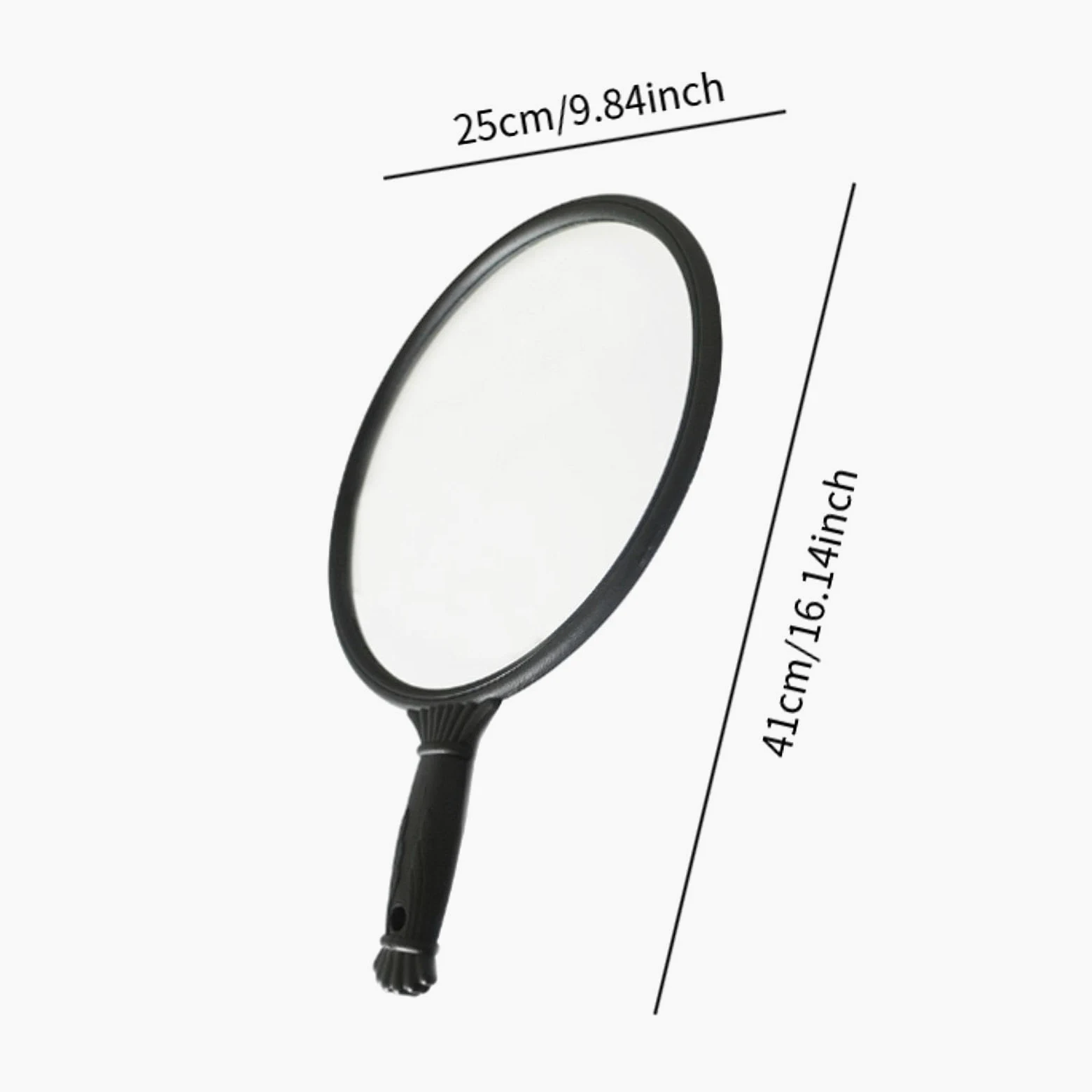 jojomis Espejo de tocador de mano de alta calidad, espejo de corte de pelo y maquillaje con mango antideslizante para el hogar, salón y viajes, 9.84 pulgadas de diámetro