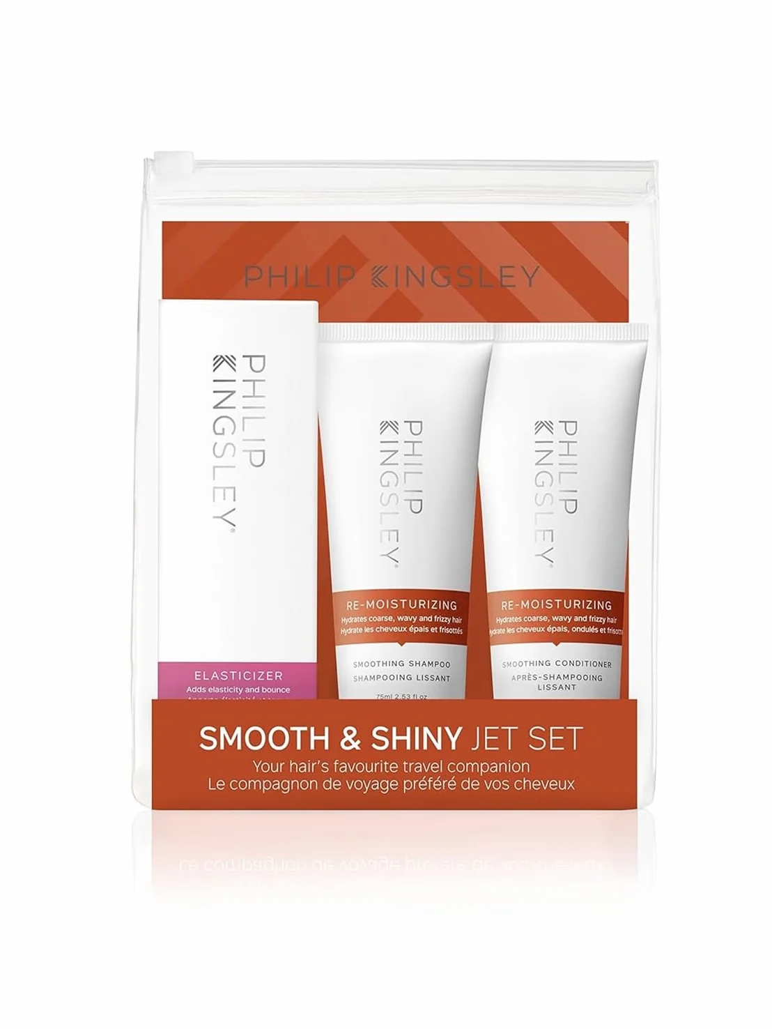 Philip Kingsley Set de viaje cuidado cabello suave brillante Champú Acondicionador humectante 3x75ml