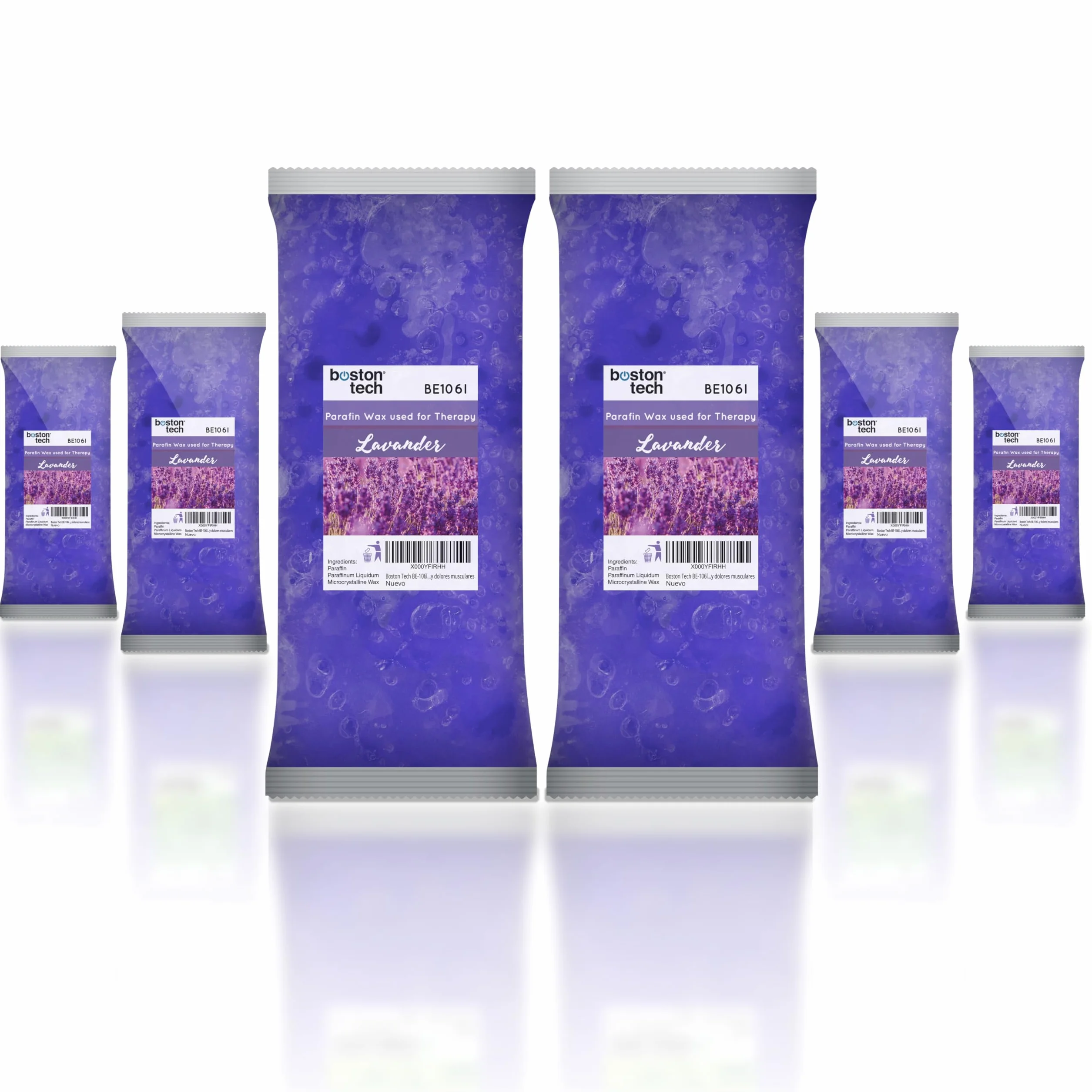 Boston Tech Parafina para Manos y Pies 450 gr Lavanda Pack 6 Bloques