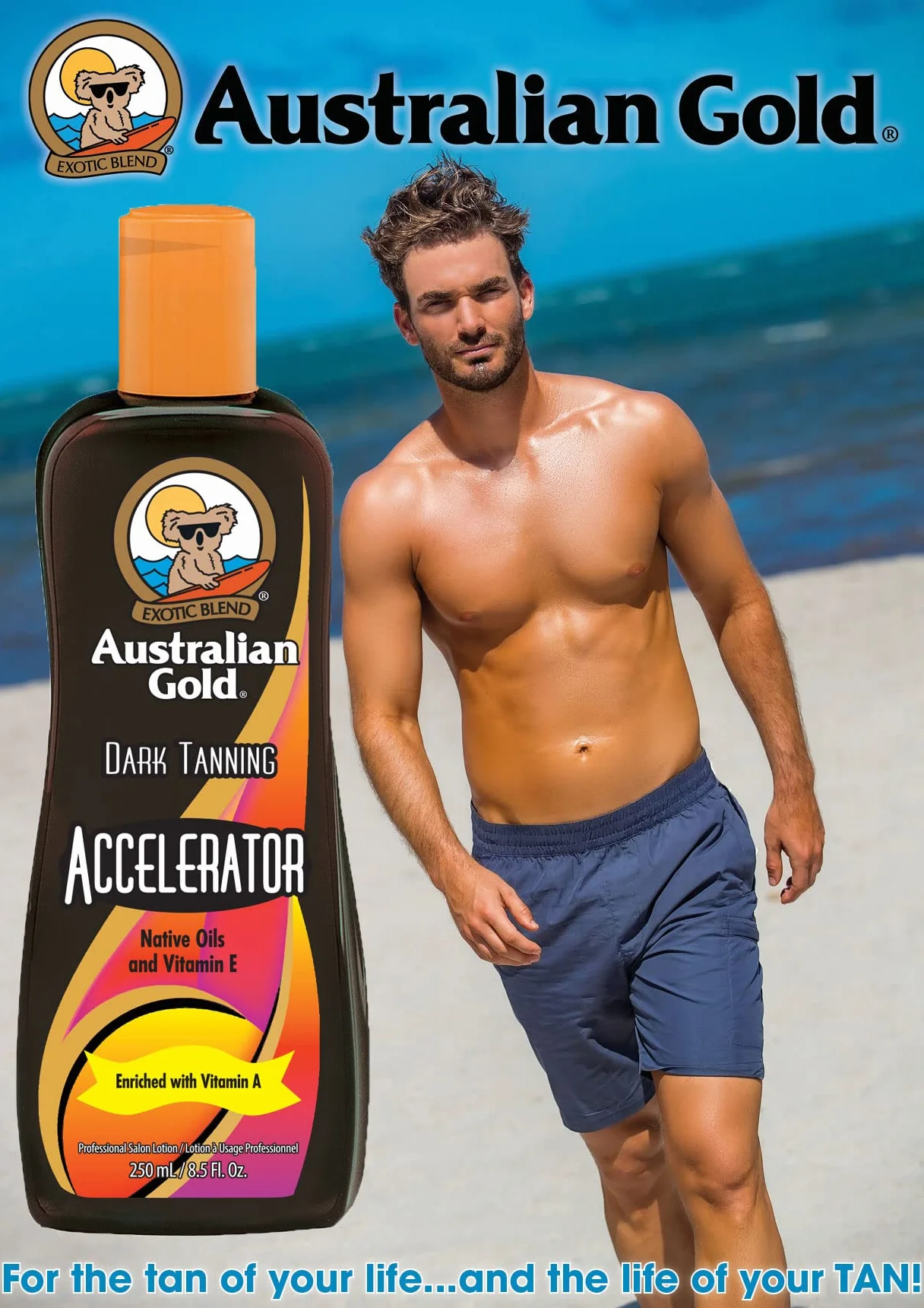 Australian Gold Bronze Accelerator Natural Dark Crema Autobronceante - 250 ml