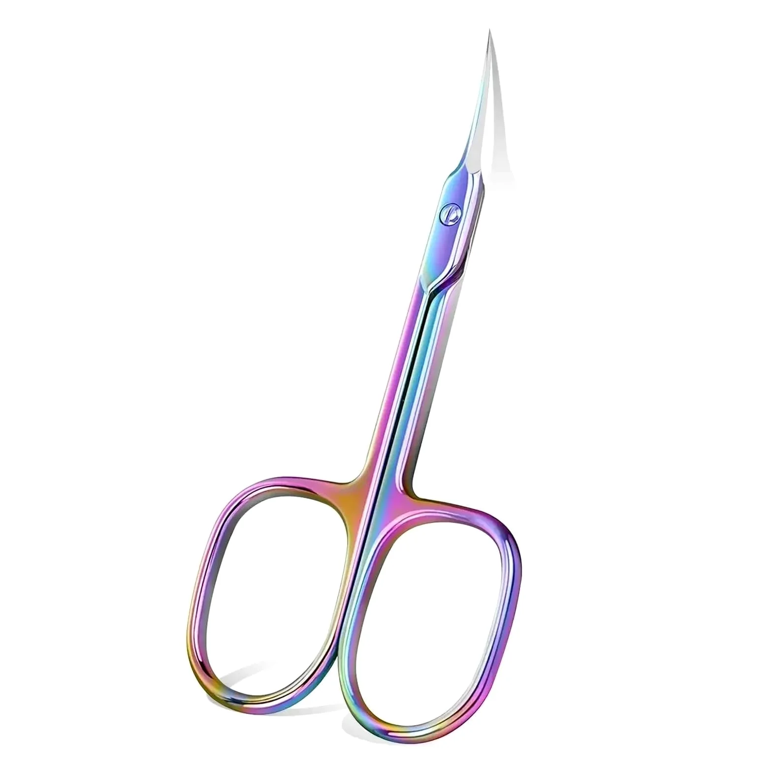 Tijeras for cutículas, recortador de cutículas extrafino for manicura y pedicura, Hoja Curva, Punta precisa, Kit de Cuidado for manicura artística.(Rainblw)