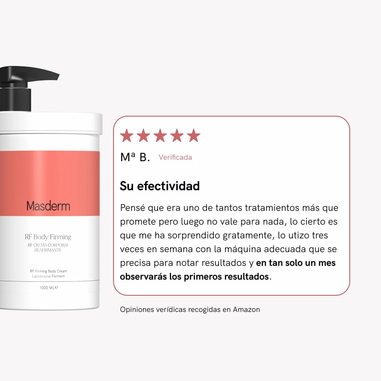 MASDERM Gel y Crema Corporal Radiofrecuencia Reafirmante Hidratante 1000 ml Profesional para Mujer