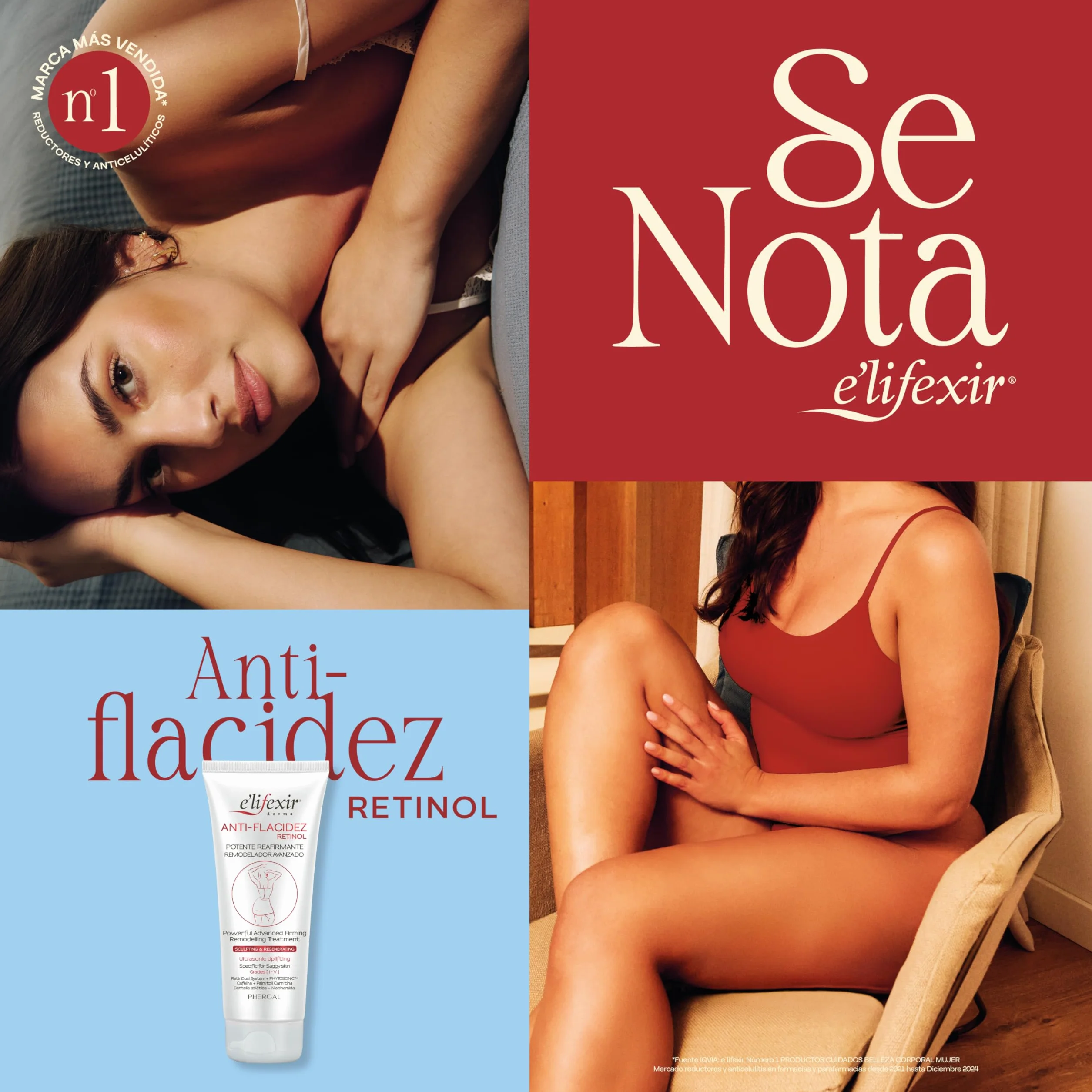 Elifexir Anti-flacidez Retinol Crema 200 ml - Esculpe, Reafirma y Renueva la Piel