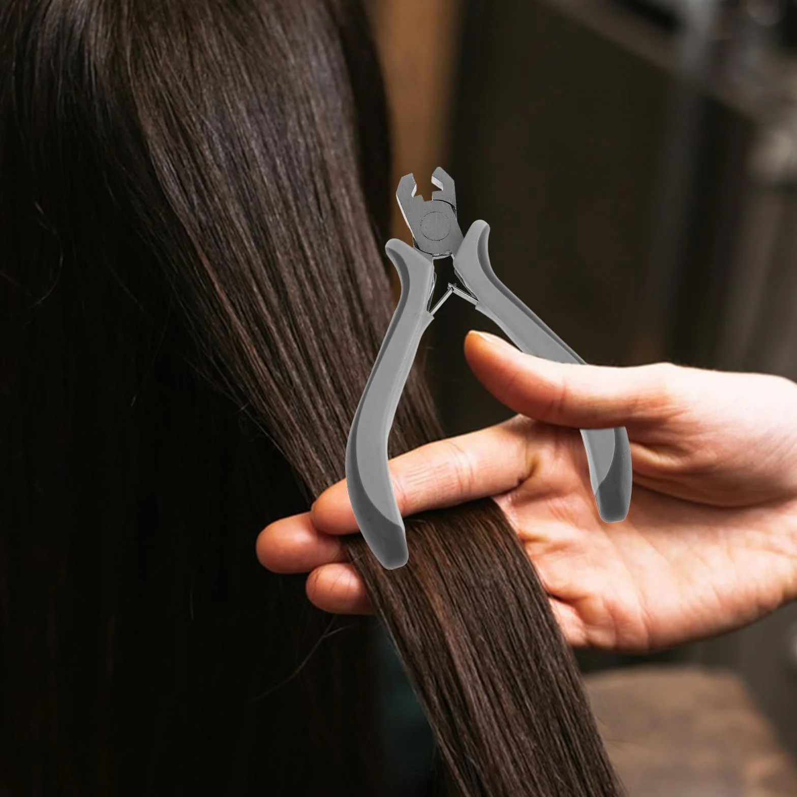 Alicates para Quitar Extensiones de Cabello Metálicos 6d, Herramienta Fina para Salón, Extracción Rápida