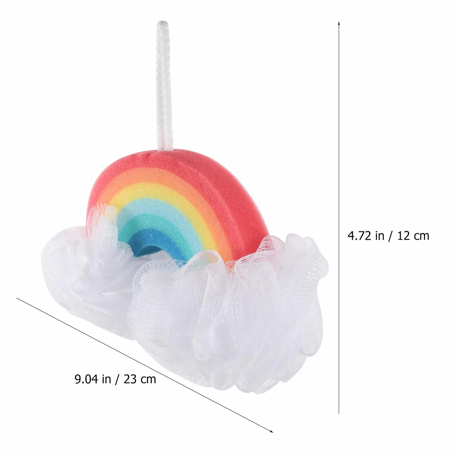 SHERCHPRY Esponja de Baño Infantil Arcoíris 2 Unidades Esponja Exfoliante para Piel Delicada Duradero Adecuado para Ducha y Cuidado Diario