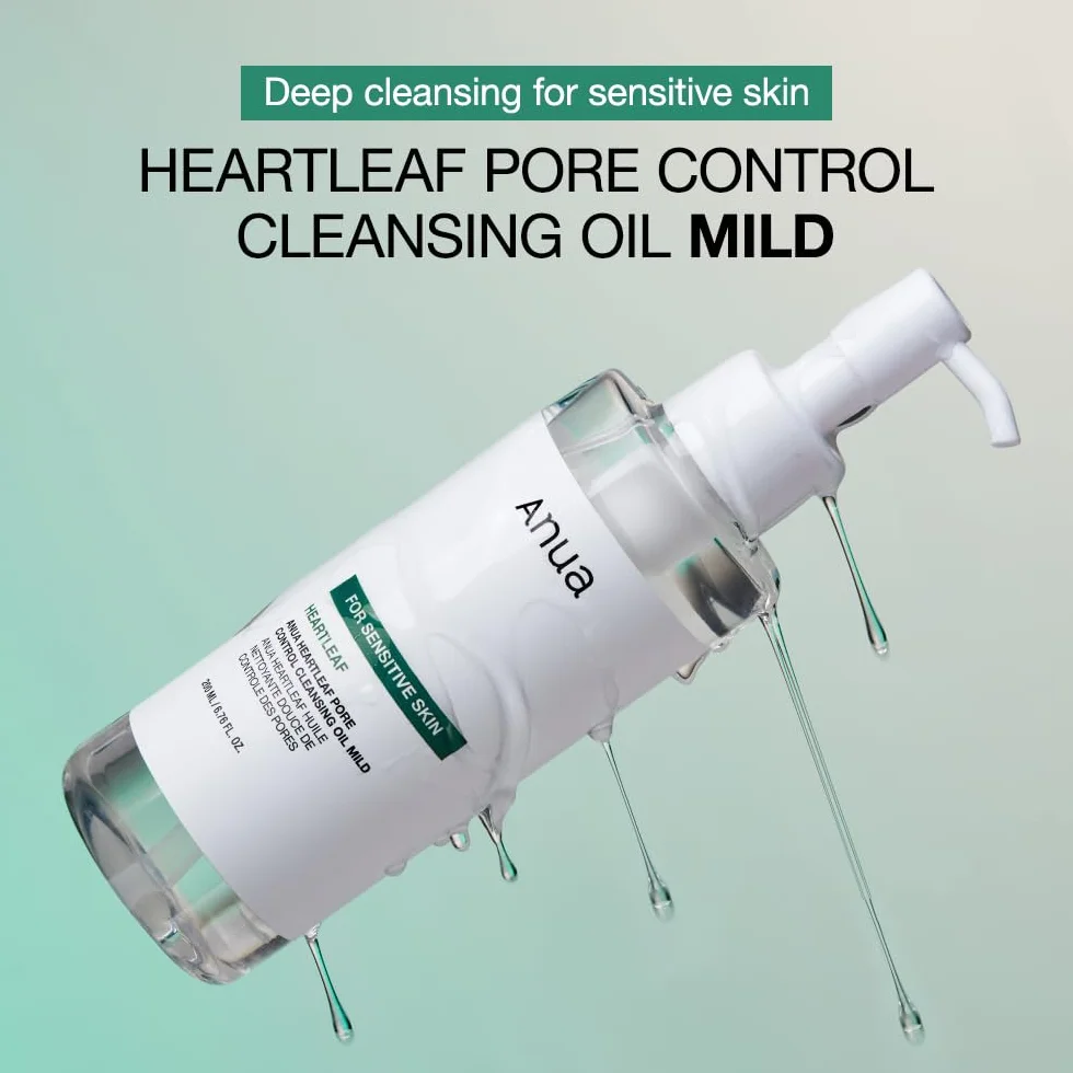 Anua Heartleaf Aceite Limpiador de Poros, Limpiador Facial Suave para Piel Sensible, 200ml
