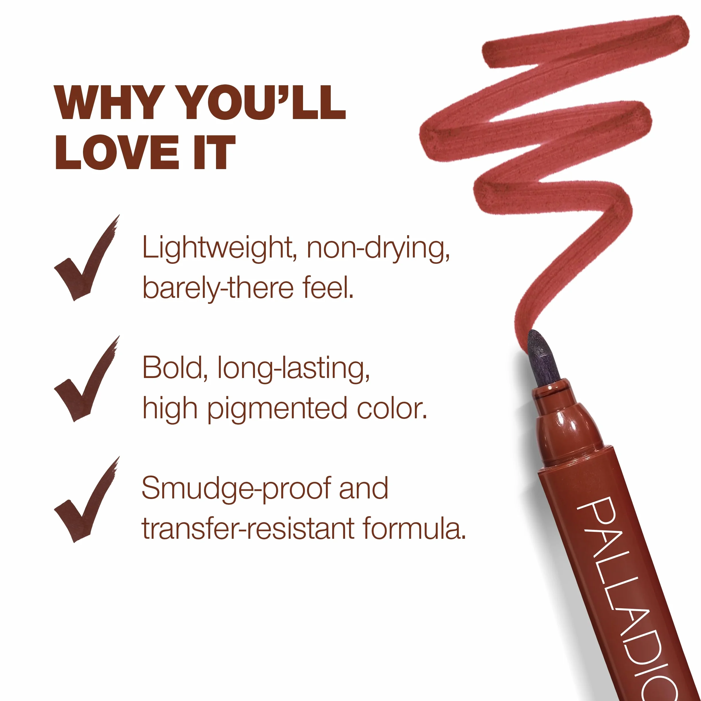 Palladio Tinte para Labios Hidratante Impermeable Mate Larga Duración Resistente a Manchas Orchid