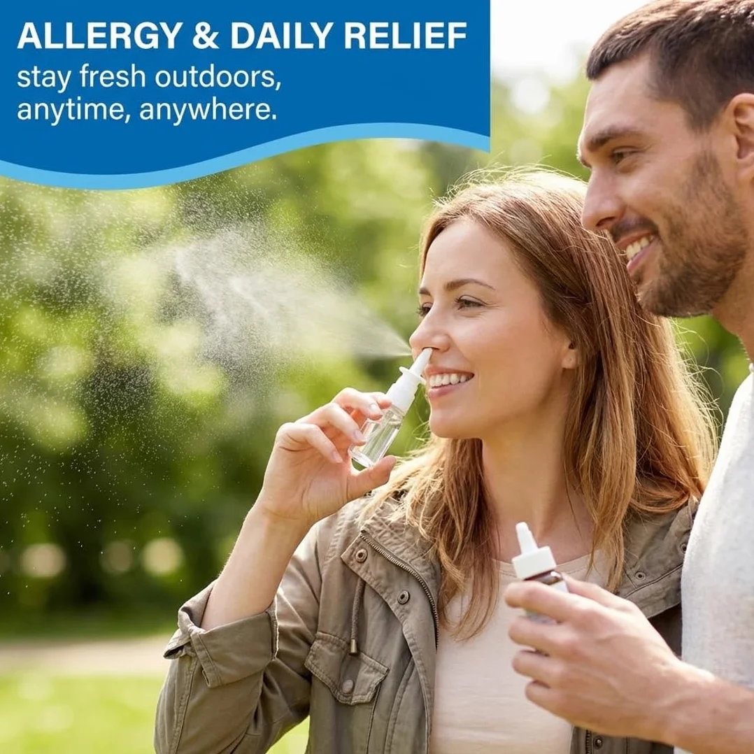 Botellas de Aerosol Nasal 10ml Plástico Atomizador Rellenable Fina Pulverización Agua Perfume Aceites Esenciales